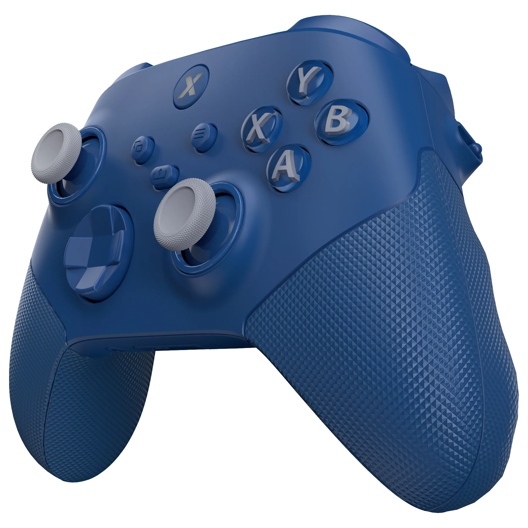 eXtremeRate ASR Version Performance Redesigned Full Set Shell Buttons with Ergonomic Trigger Stop Rubberized Grip for Xbox Series X/S Controller & Xbox Core Controller - Diamond Textured Yale Blue - Image 5