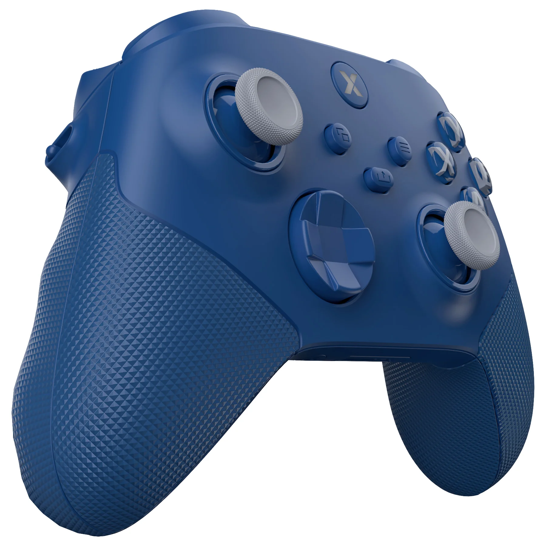 eXtremeRate ASR Version Performance Redesigned Full Set Shell Buttons with Ergonomic Trigger Stop Rubberized Grip for Xbox Series X/S Controller & Xbox Core Controller - Diamond Textured Yale Blue - Image 6