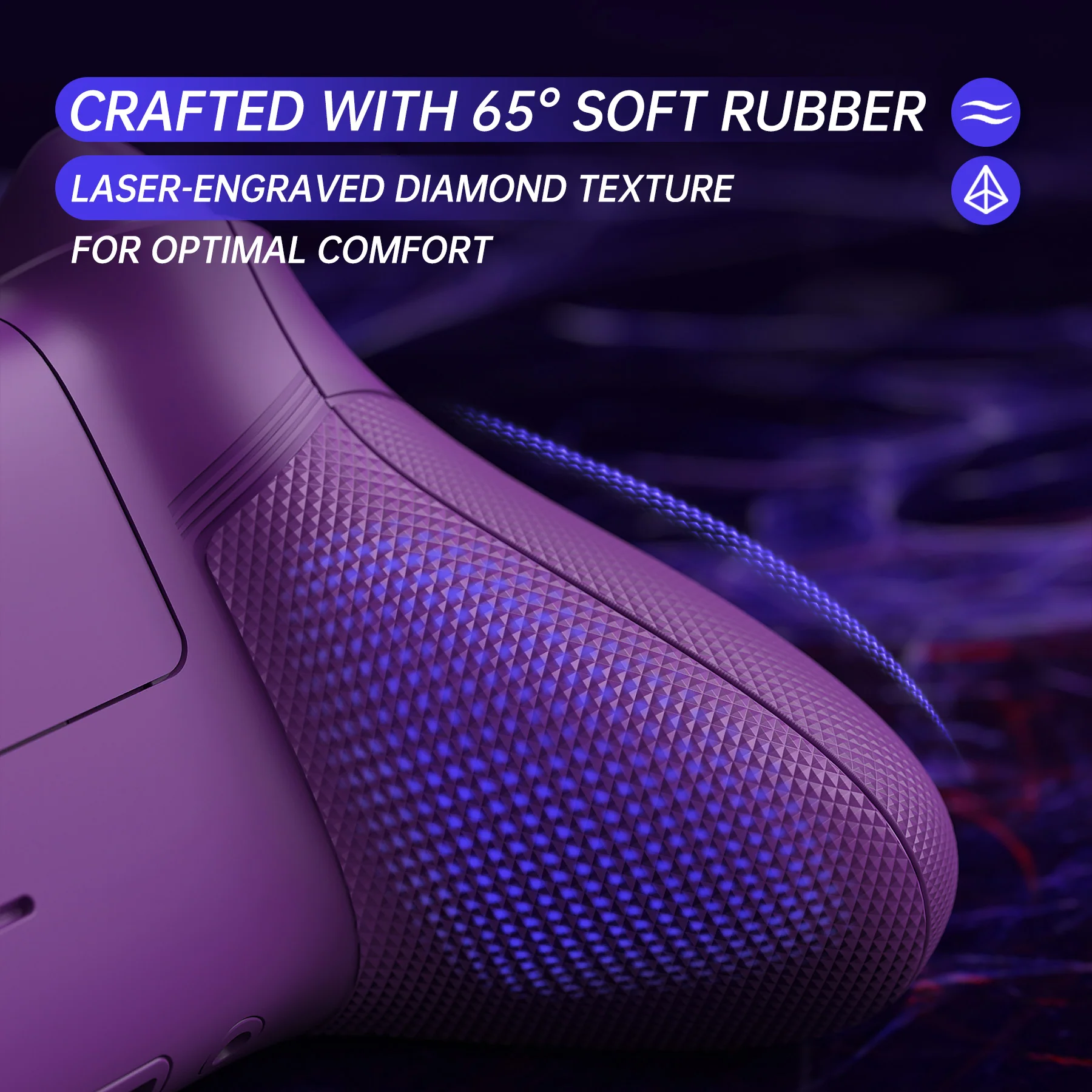 eXtremeRate ASR Version Performance Rubberized Full Set Shell Buttons with Redesigned Grip Diamond Texture Handles Backplate Case for Xbox Series X/S Controller & Xbox Core Controller - Clown HAHAHA - Image 10