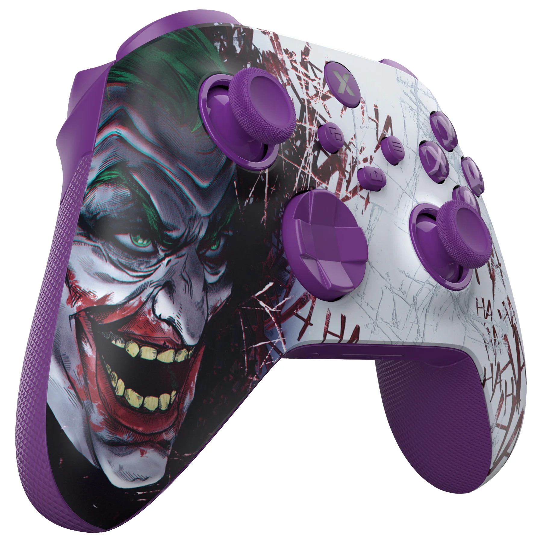 eXtremeRate ASR Version Performance Rubberized Full Set Shell Buttons with Redesigned Grip Diamond Texture Handles Backplate Case for Xbox Series X/S Controller & Xbox Core Controller - Clown HAHAHA - Image 6