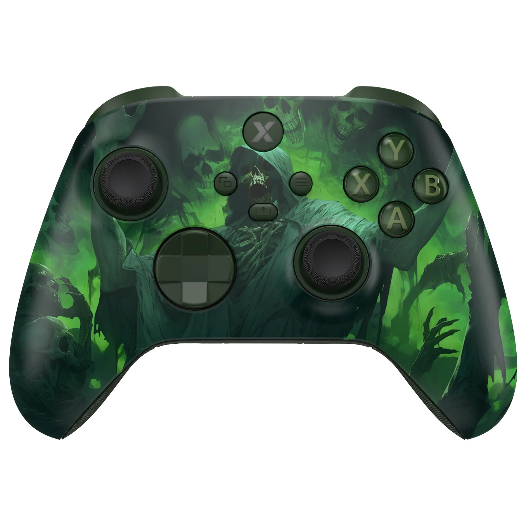 eXtremeRate ASR Version Performance Rubberized Full Set Shell Buttons with Redesigned Grip Diamond Texture Handles Backplate Case for Xbox Series X/S Controller & Xbox Core Controller - Dark Carnival - Image 4