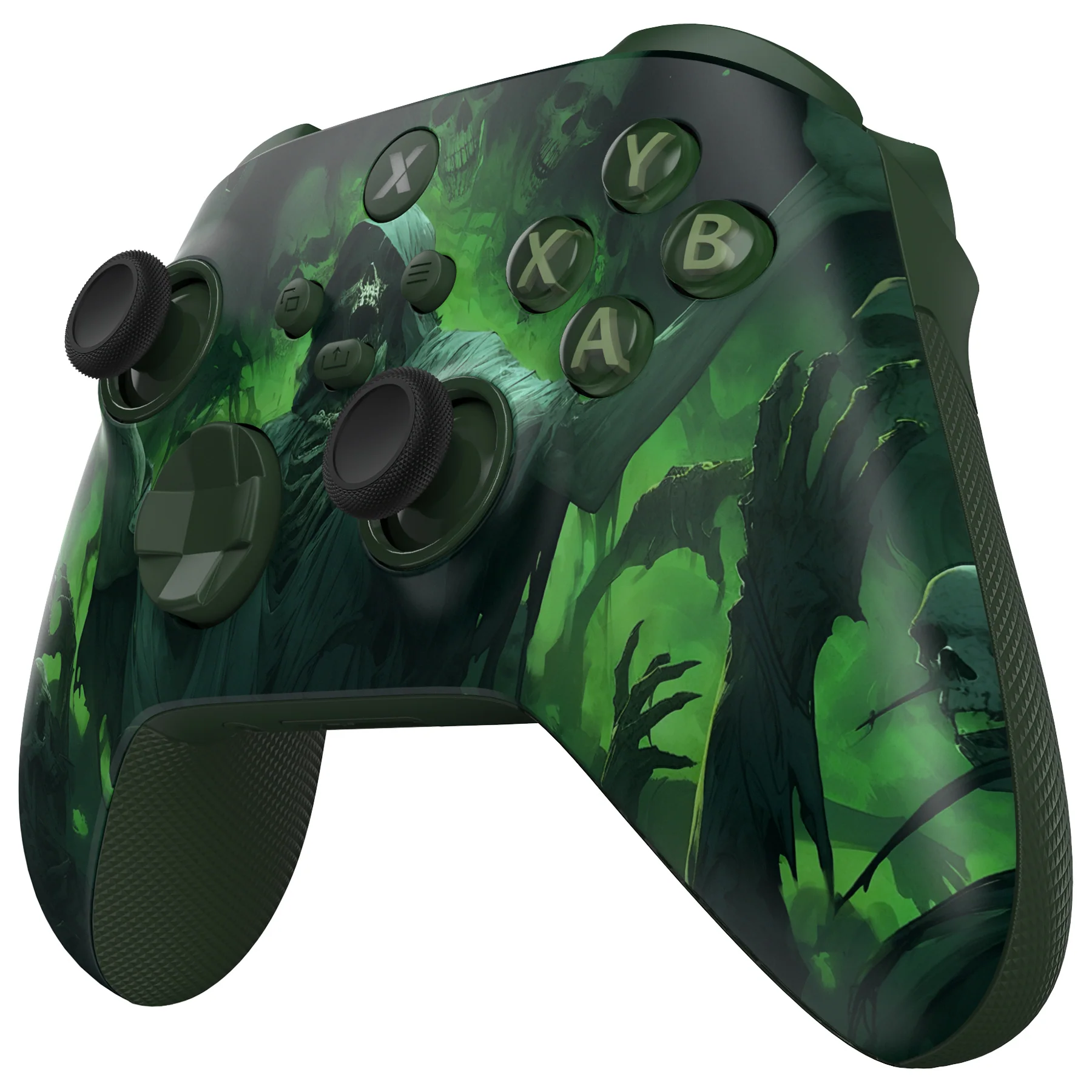 eXtremeRate ASR Version Performance Rubberized Full Set Shell Buttons with Redesigned Grip Diamond Texture Handles Backplate Case for Xbox Series X/S Controller & Xbox Core Controller - Dark Carnival - Image 5