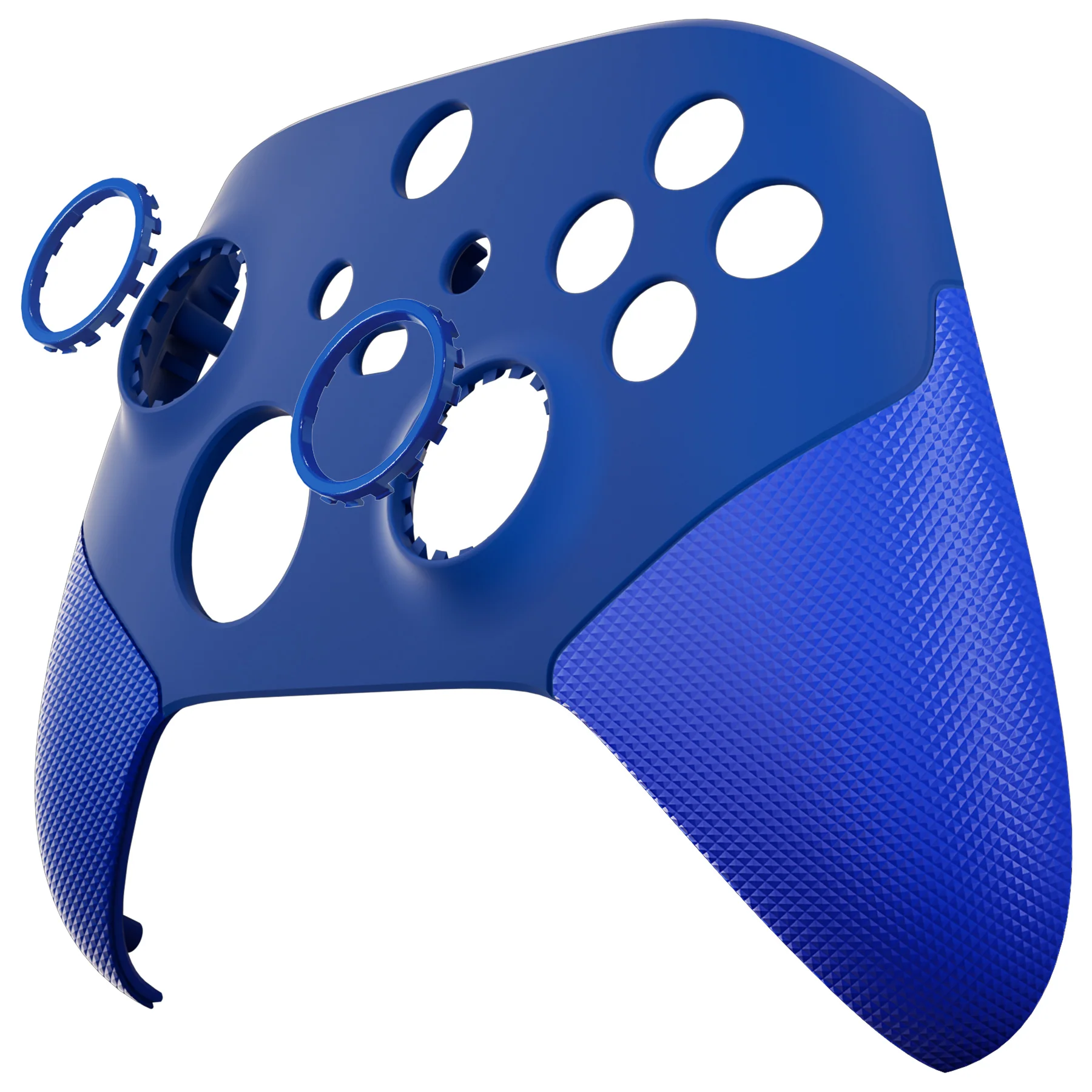 eXtremeRate ASR Version Performance Rubberized Grip Front Housing Shell with Accent Rings for Xbox Series X & S Controller - Blue - Image 11