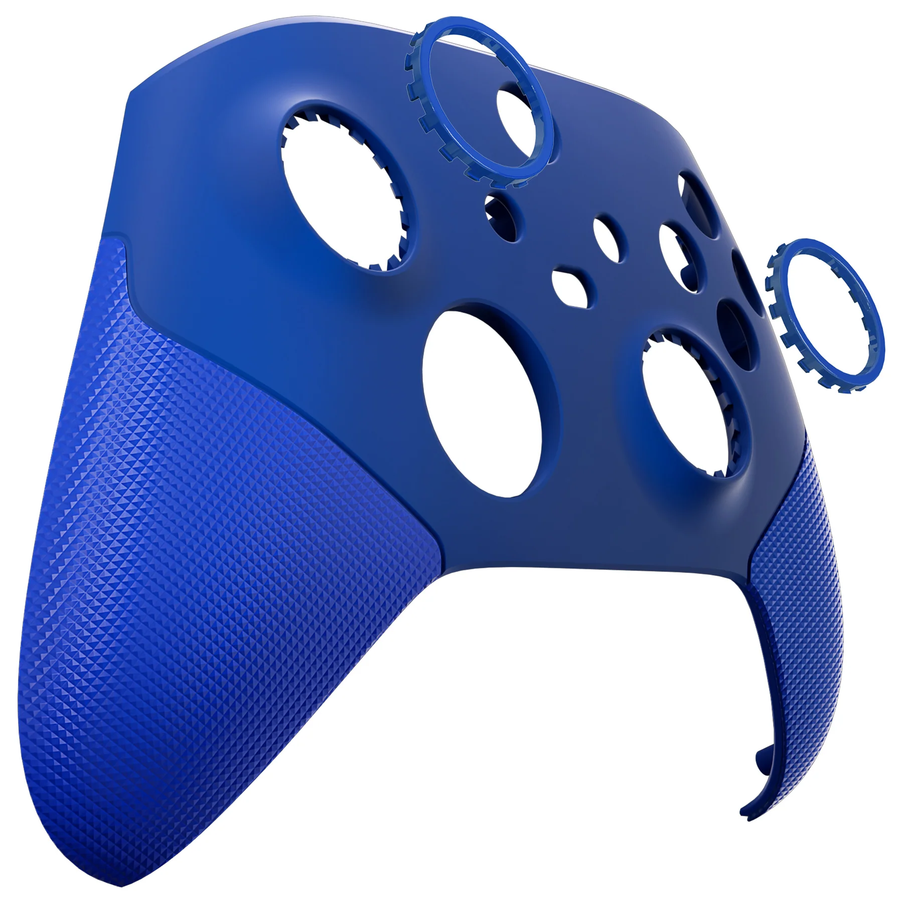eXtremeRate ASR Version Performance Rubberized Grip Front Housing Shell with Accent Rings for Xbox Series X & S Controller - Blue - Image 12