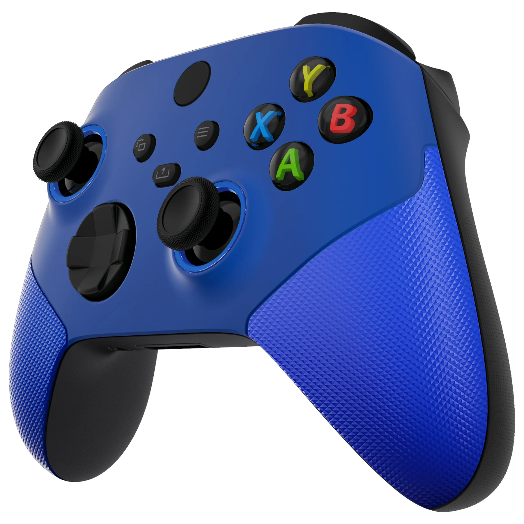 eXtremeRate ASR Version Performance Rubberized Grip Front Housing Shell with Accent Rings for Xbox Series X & S Controller - Blue - Image 7