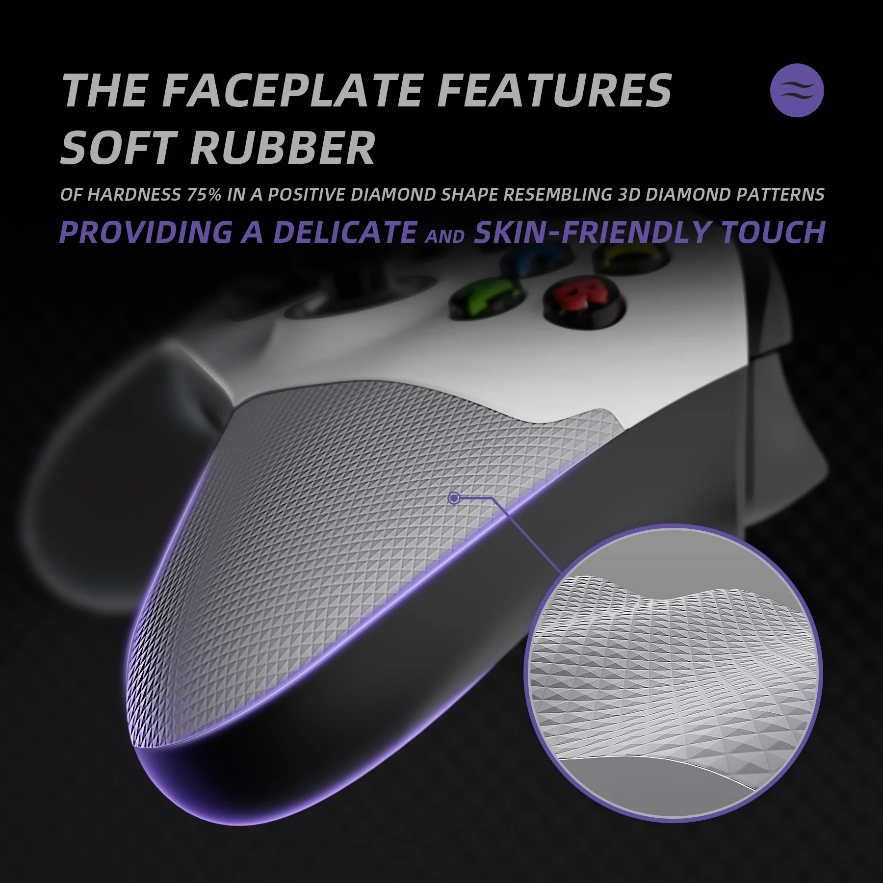 eXtremeRate ASR Version Performance Rubberized Grip Front Housing Shell with Accent Rings for Xbox Series X & S Controller - White & Gray - Image 6