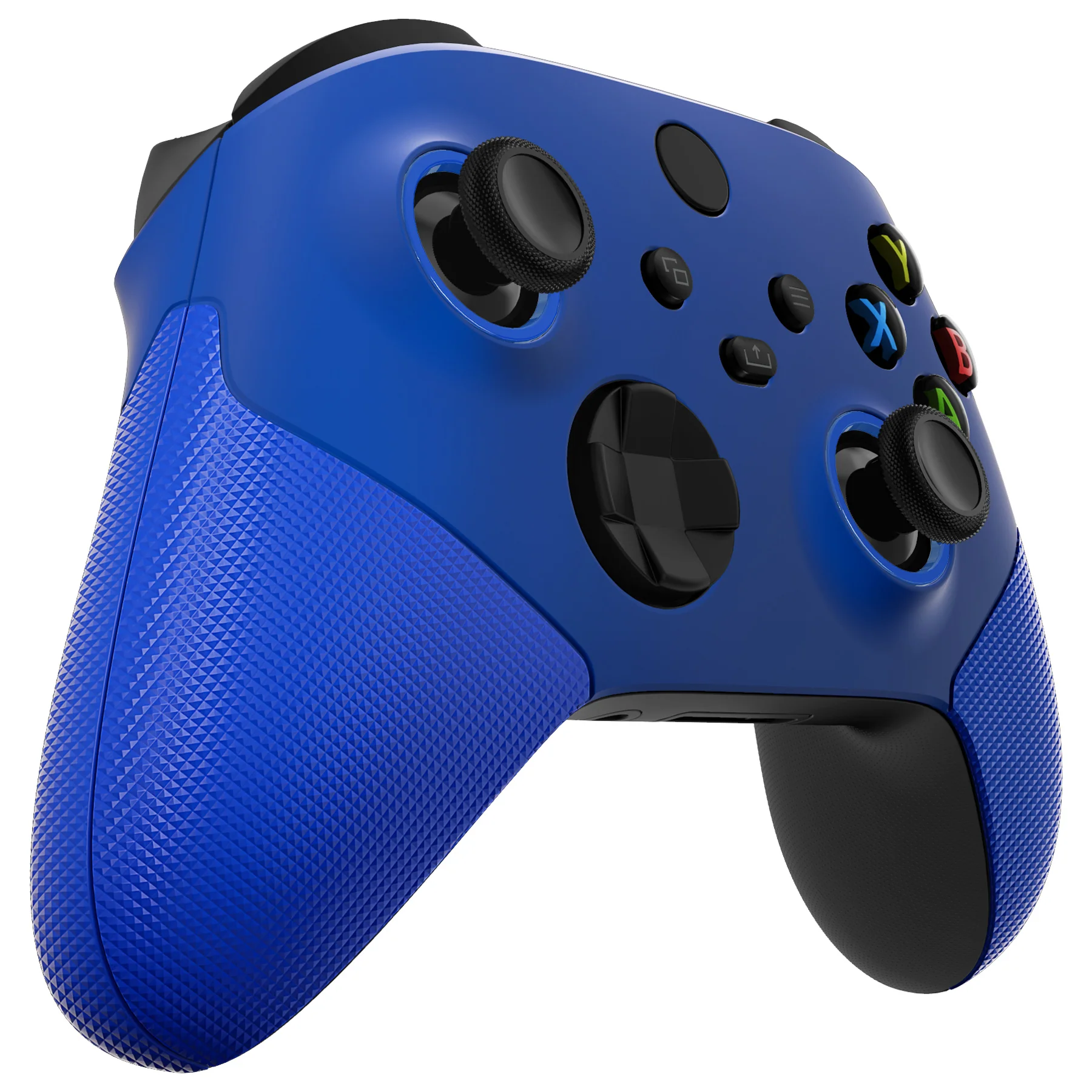 eXtremeRate ASR Version Performance Rubberized Side Rails Front Housing Shells with Accent Rings for Xbox Series X & S Controller - Blue - Image 10