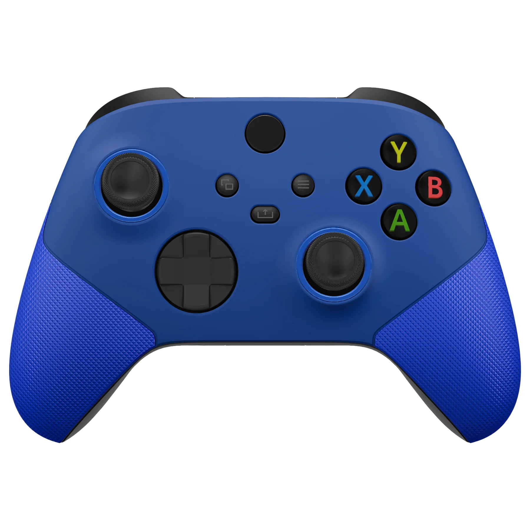 eXtremeRate ASR Version Performance Rubberized Side Rails Front Housing Shells with Accent Rings for Xbox Series X & S Controller - Blue - Image 8
