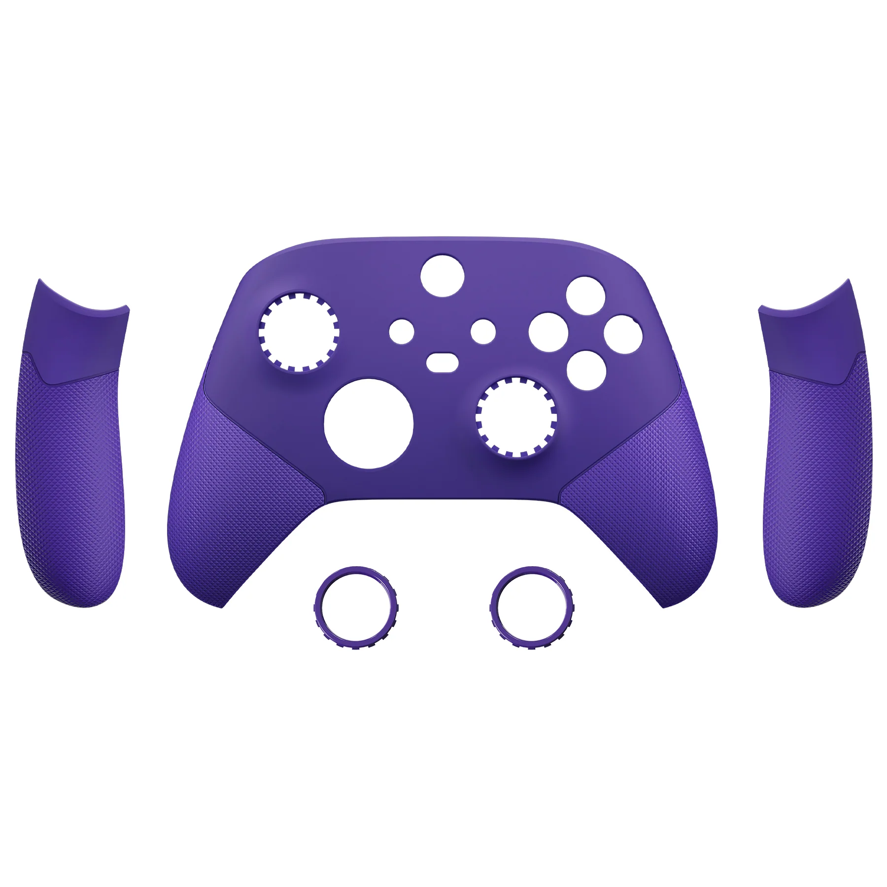 eXtremeRate ASR Version Performance Rubberized Side Rails Front Housing Shells with Accent Rings for Xbox Series X & S Controller - Purple - Image 7