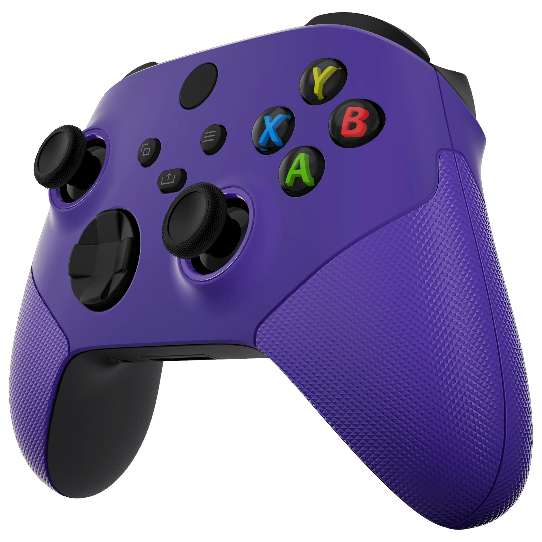 eXtremeRate ASR Version Performance Rubberized Side Rails Front Housing Shells with Accent Rings for Xbox Series X & S Controller - Purple - Image 8