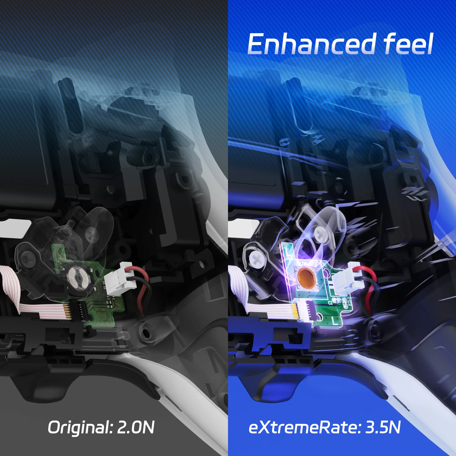 eXtremeRate Back Paddles Replacement Switch Board Kit for PS5 Edge Controller, Custom Redesigned LB RB Buttons Enhancement Repair Parts - Without Back Buttons - Image 4