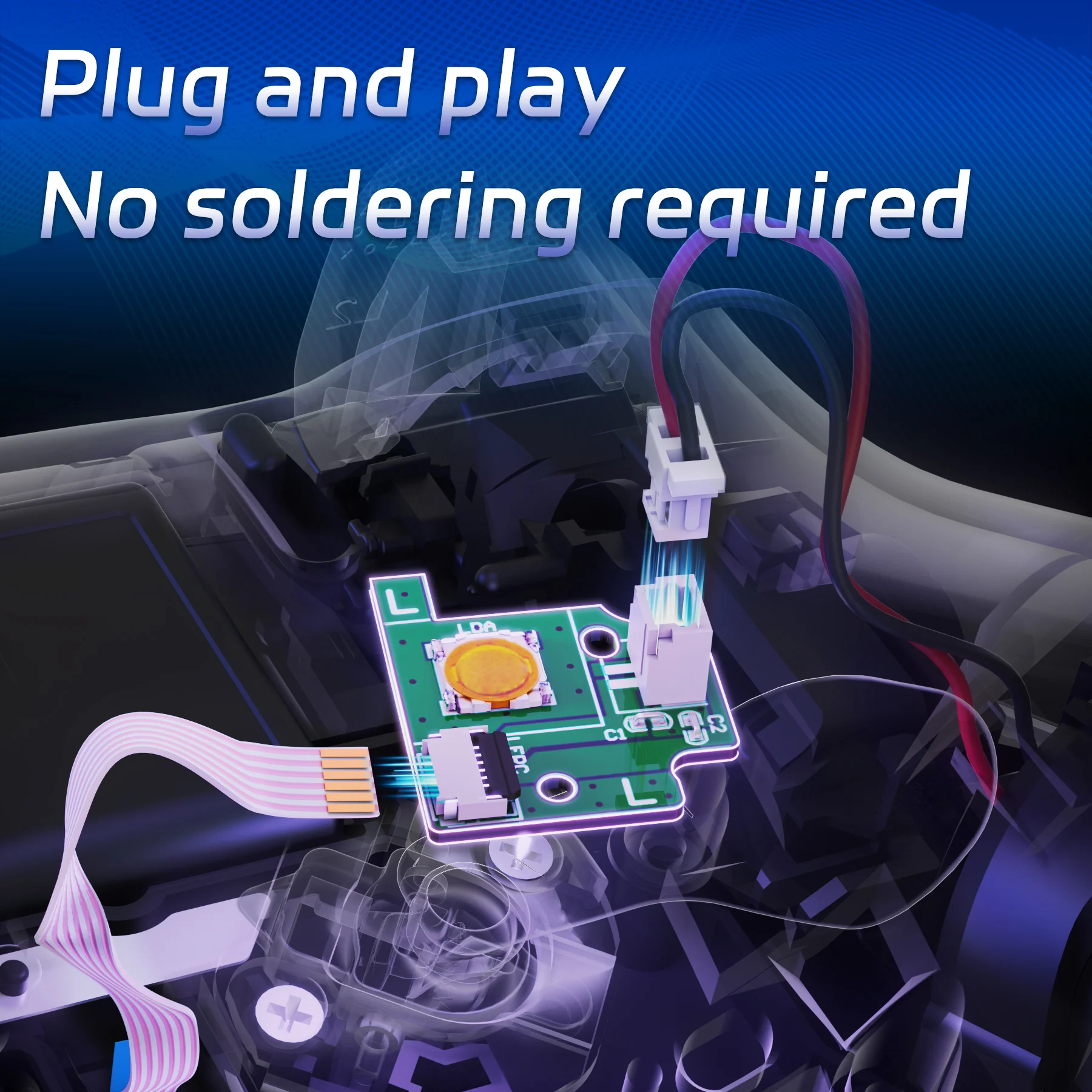 eXtremeRate Back Paddles Replacement Switch Board Kit for PS5 Edge Controller, Custom Redesigned LB RB Buttons Enhancement Repair Parts - Without Back Buttons - Image 5