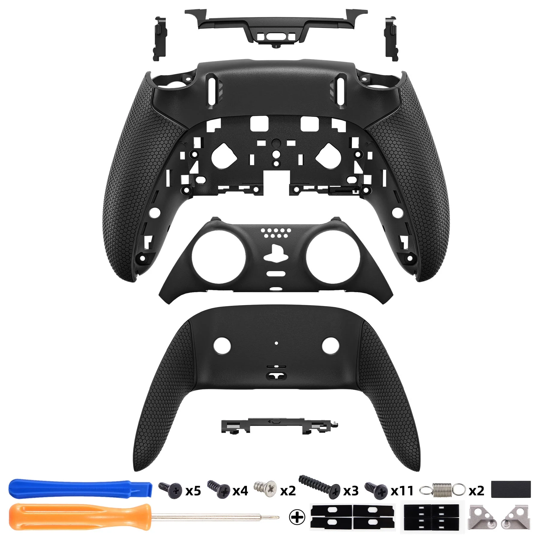 eXtremeRate Beyond-ARC Bottom Shell Kit with Rubberised Grip for PS5 Edge Controller - Black - Image 2