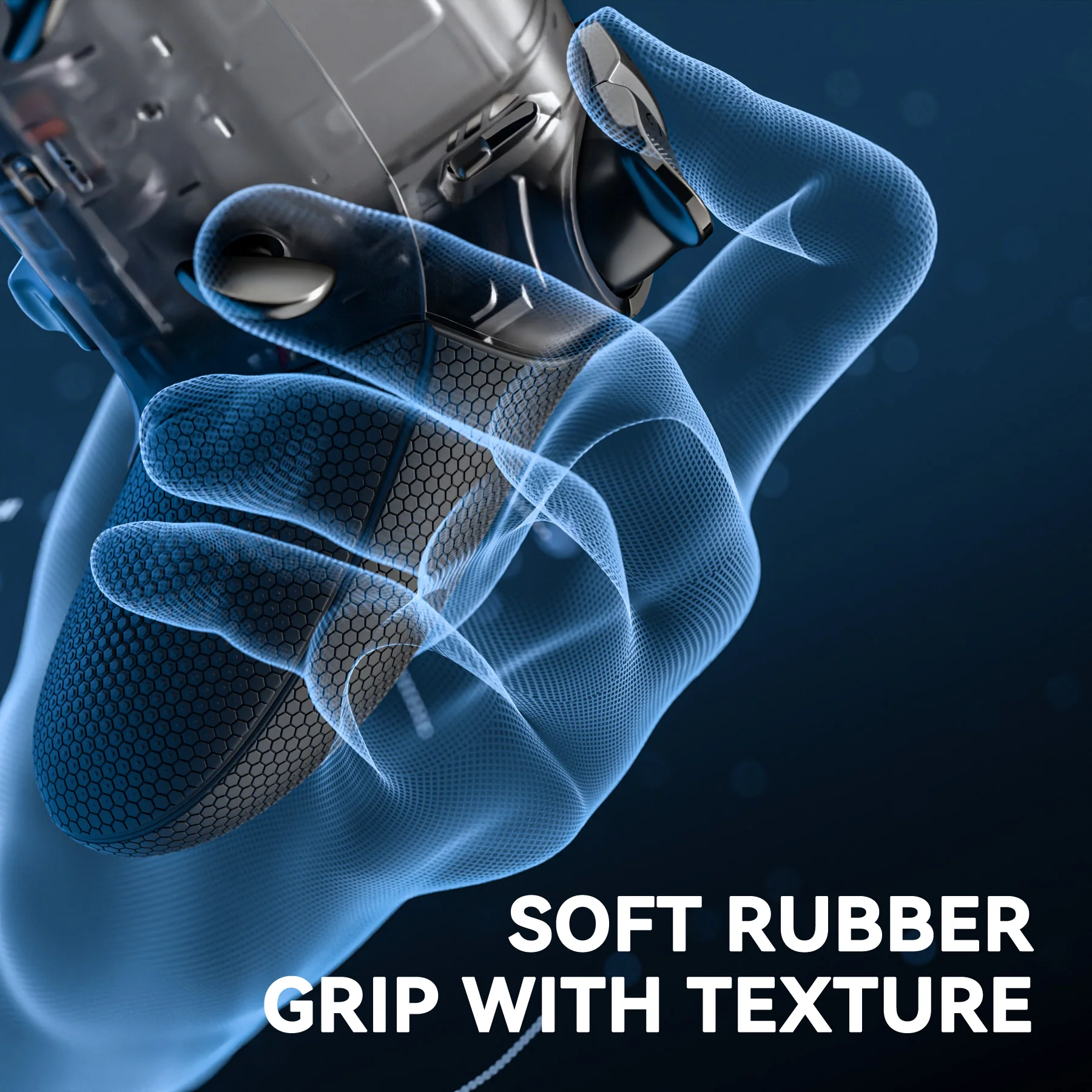 eXtremeRate Beyond-ARC Bottom Shell Kit with Rubberised Grip for PS5 Edge Controller - Clear & Black - Image 7