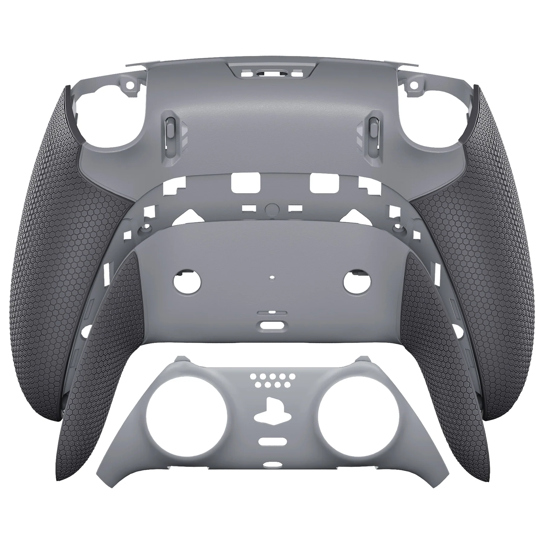 eXtremeRate Beyond-ARC Bottom Shell Kit with Rubberised Grip for PS5 Edge Controller - New Hope Gray & Classic Gray - Image 3