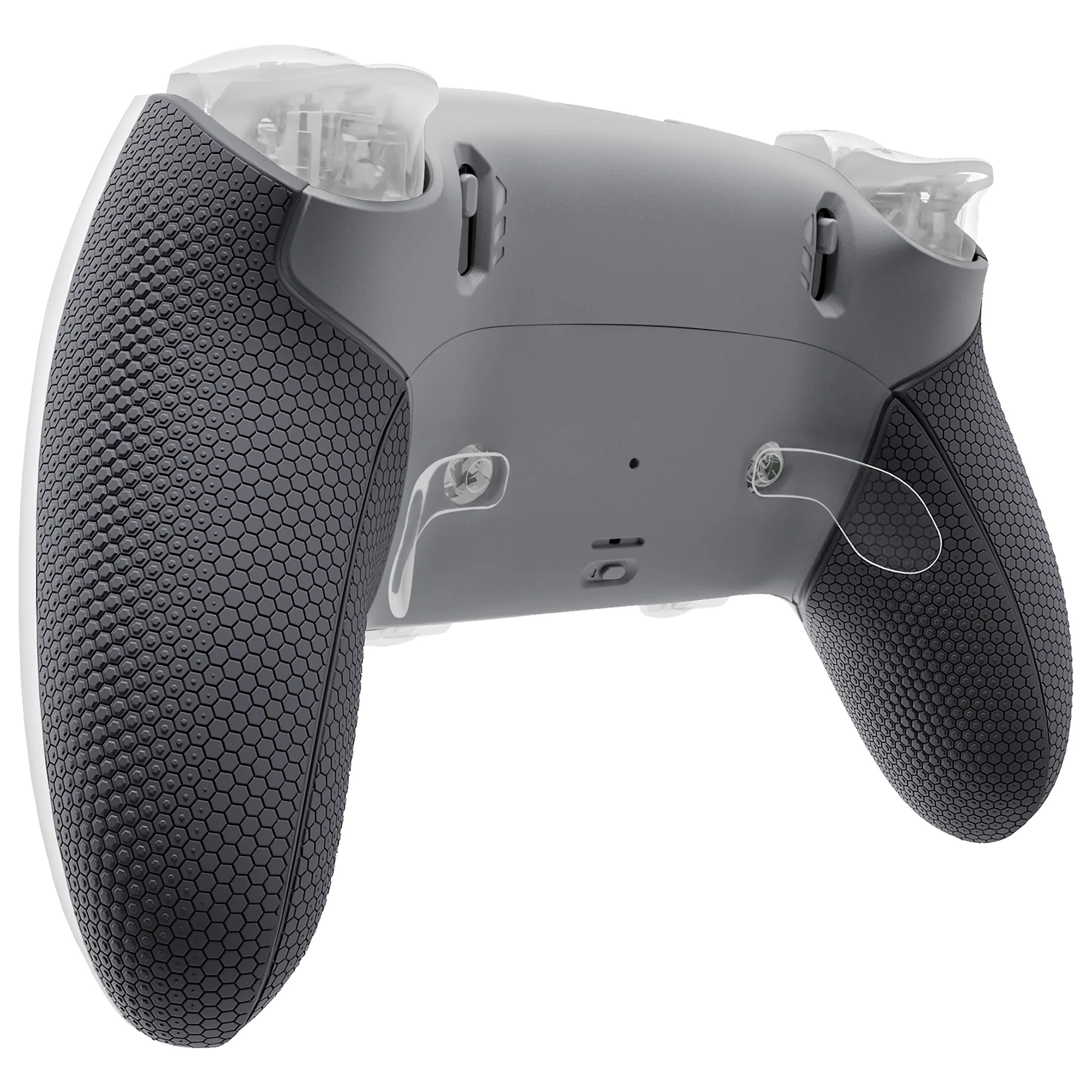 eXtremeRate Beyond-ARC Bottom Shell Kit with Rubberised Grip for PS5 Edge Controller - New Hope Gray & Classic Gray - Image 4