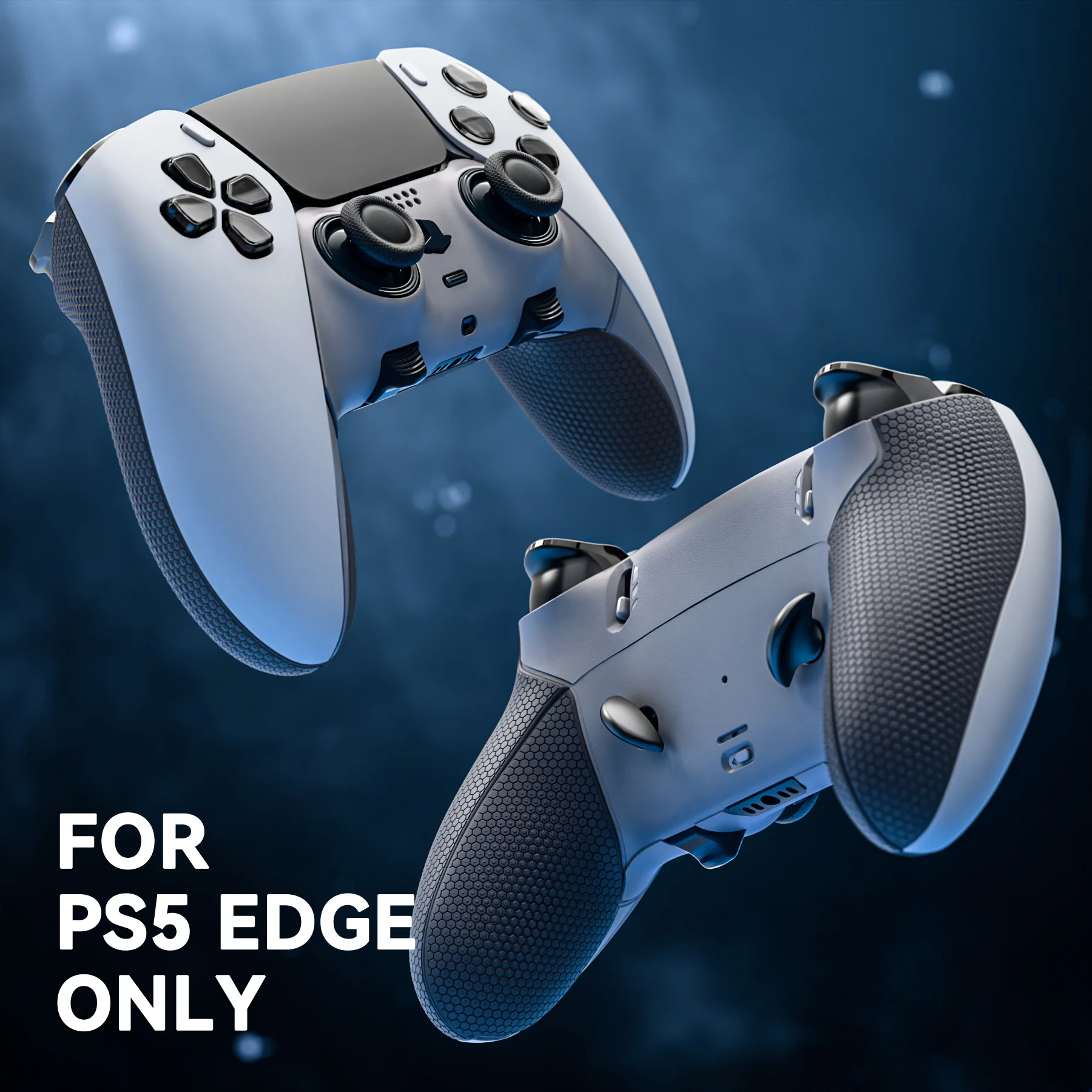 eXtremeRate Beyond-ARC Bottom Shell Kit with Rubberised Grip for PS5 Edge Controller - New Hope Gray & Classic Gray - Image 5