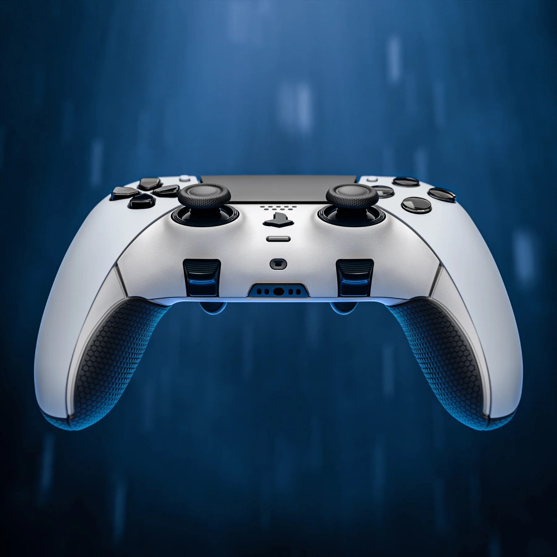 eXtremeRate Beyond-ARC Bottom Shell Kit with Rubberised Grip for PS5 Edge Controller - White Black - Image 10