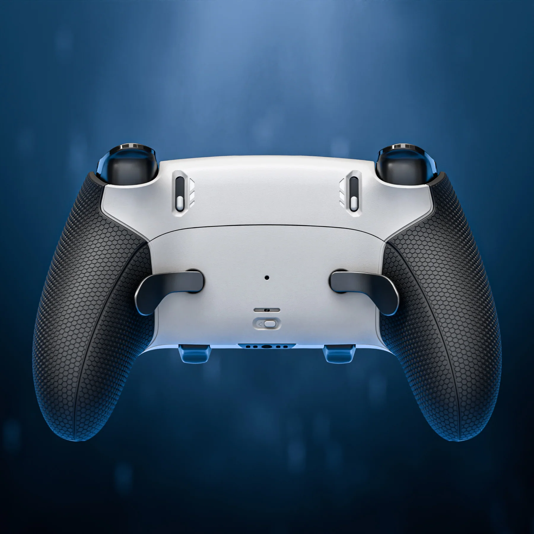 eXtremeRate Beyond-ARC Bottom Shell Kit with Rubberised Grip for PS5 Edge Controller - White Black - Image 9
