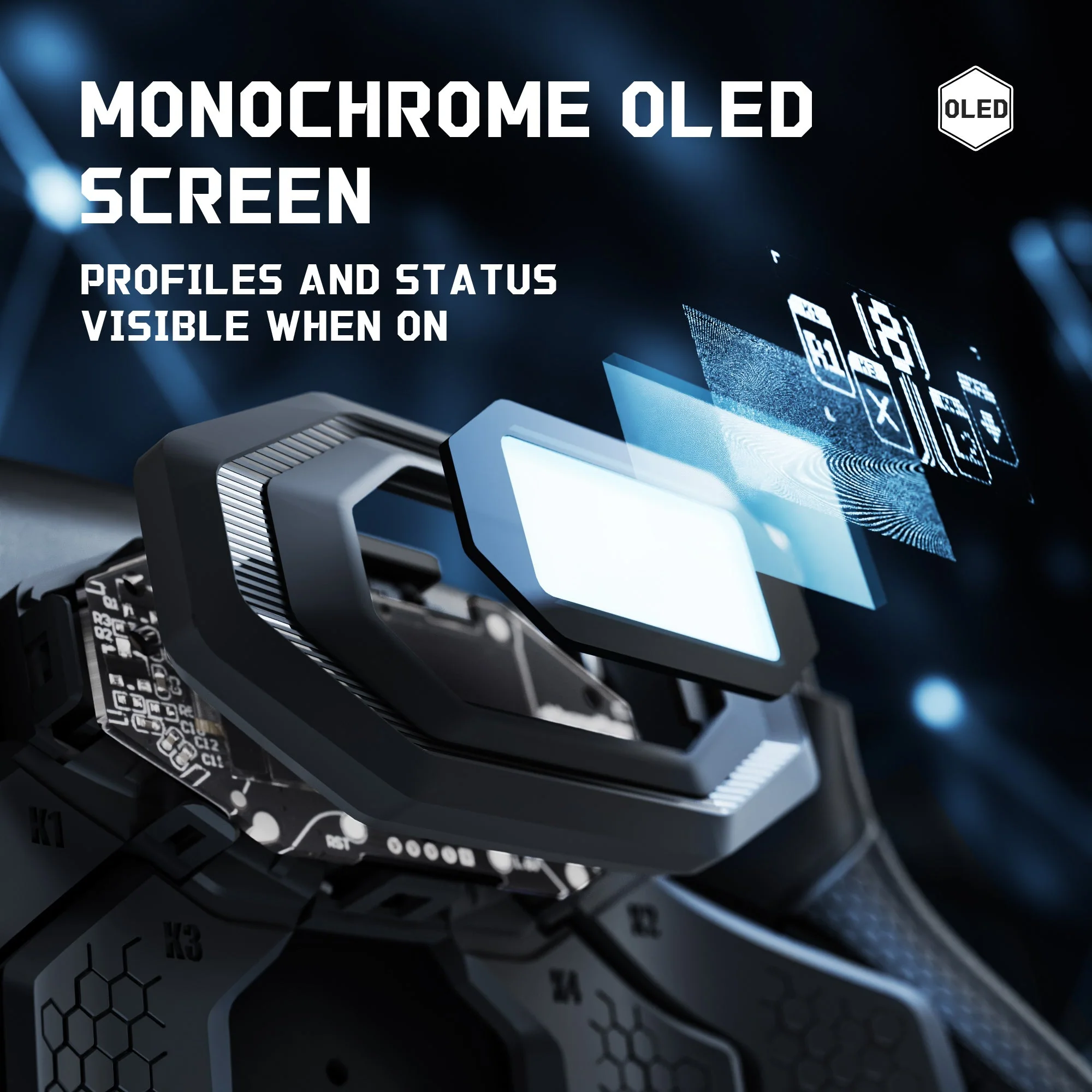 eXtremeRate BEYOND Back Paddles Kit with OLED Display & Redesigned Ergonomic Grips for PS5 Edge Controller - Rubberized Black - Image 5