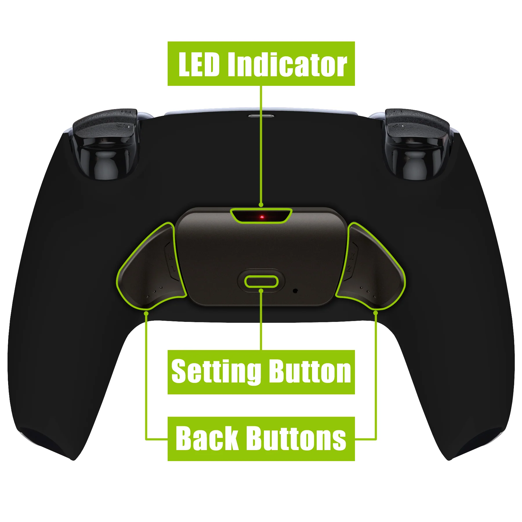 eXtremeRate Black Real Metal Buttons (RMB) Version RISE V3 Remap Kit for PS5 Controller BDM-030/040/050 - Black - Image 4