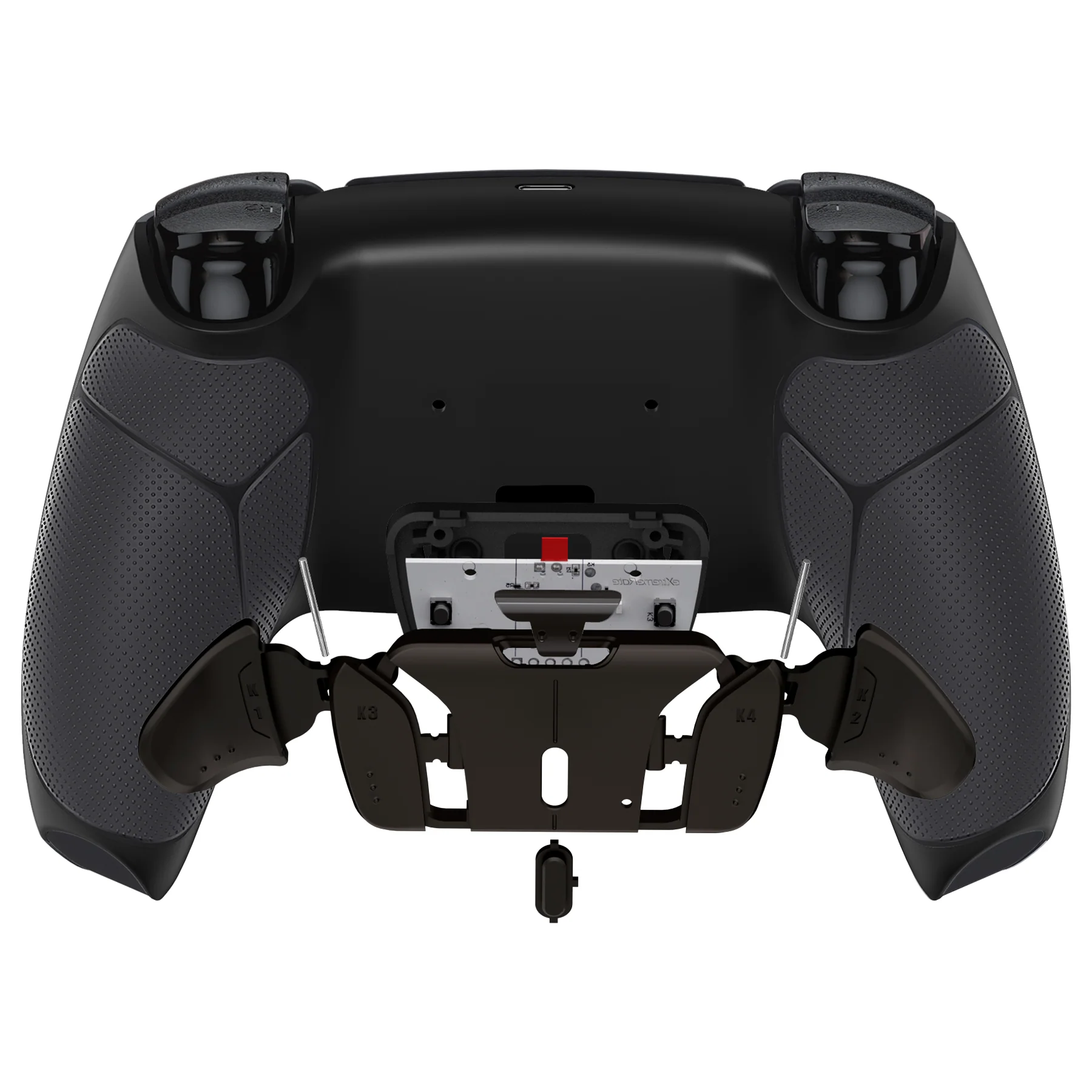 eXtremeRate Black Real Metal Buttons (RMB) Version RISE4 V3 Remap Kit for PS5 Controller BDM-030/040/050 - Rubberized Black - Image 6