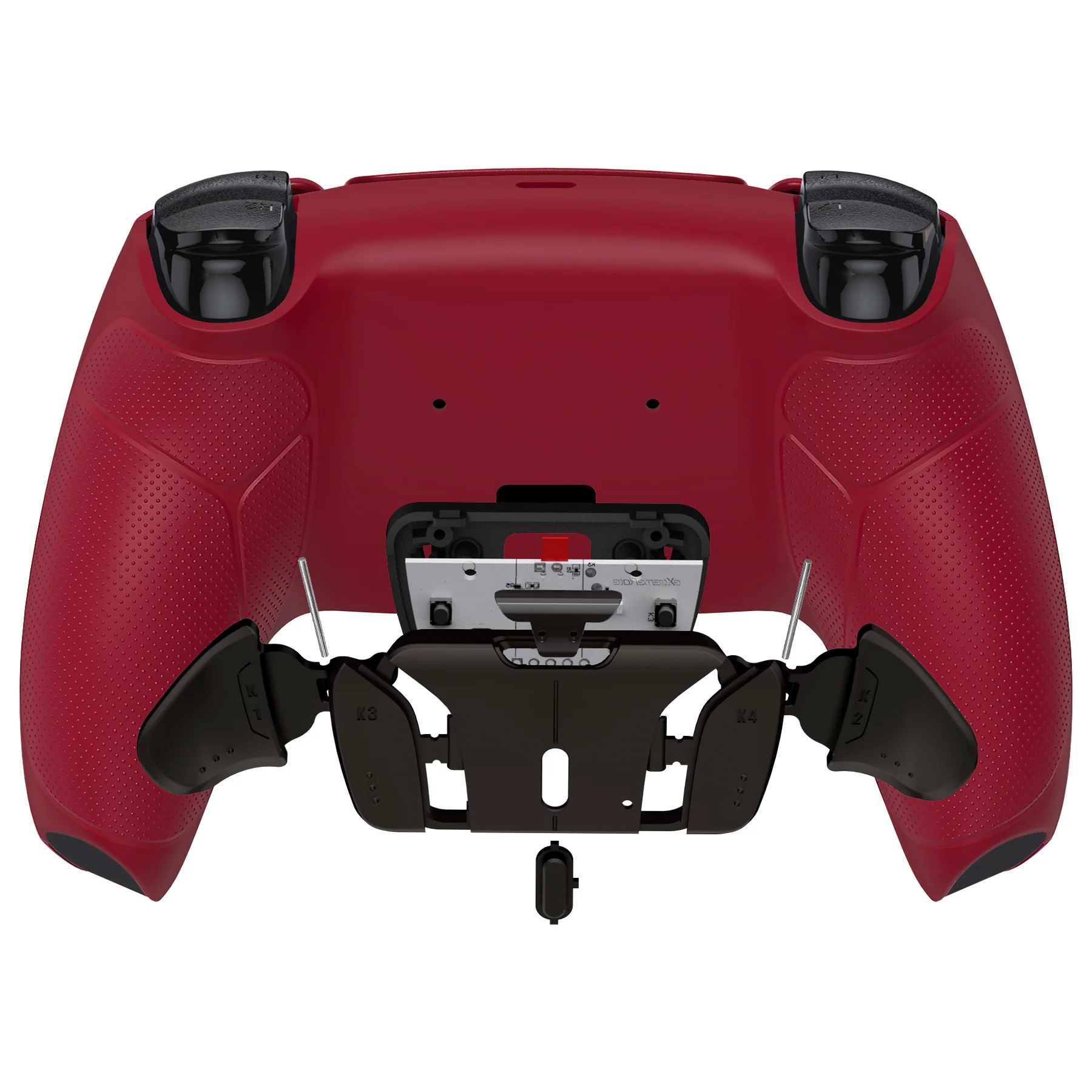 eXtremeRate Black Real Metal Buttons (RMB) Version RISE4 V3 Remap Kit for PS5 Controller BDM-030/040/050 - Rubberized Volcanic Red - Image 6