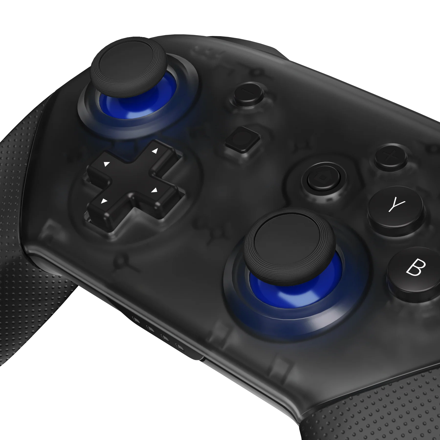 eXtremeRate Replacement Dual-color 3D Joystick Thumbsticks for Nintendo Switch Pro Controller - Blue & Black - Image 2