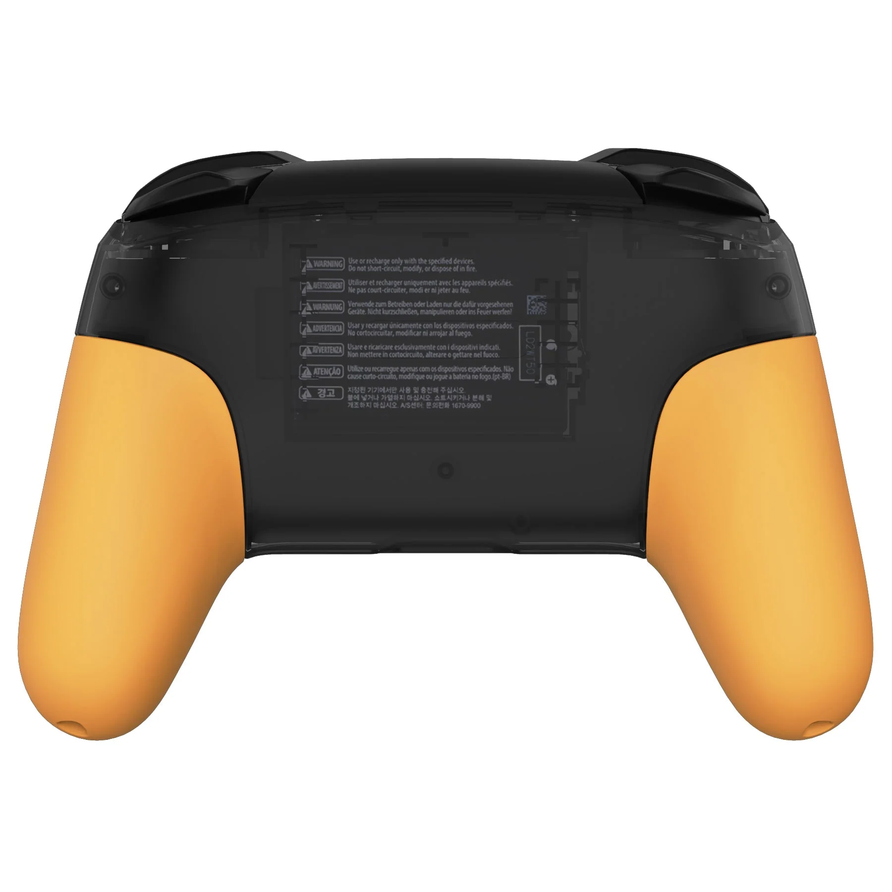 eXtremeRate Replacement Handle Grips for Nintendo Switch Pro Controller - Caution Yellow - Image 5