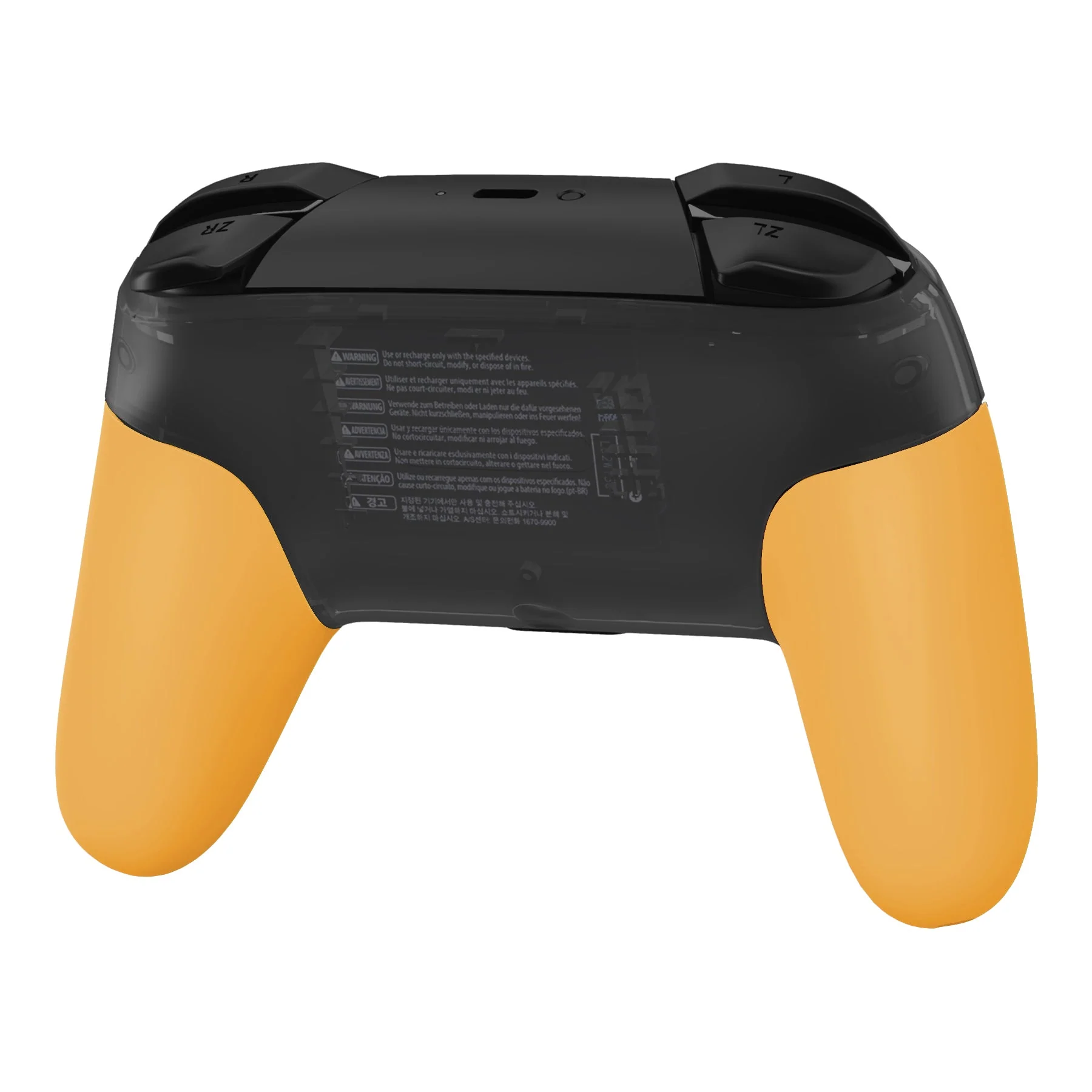 eXtremeRate Replacement Handle Grips for Nintendo Switch Pro Controller - Caution Yellow - Image 6