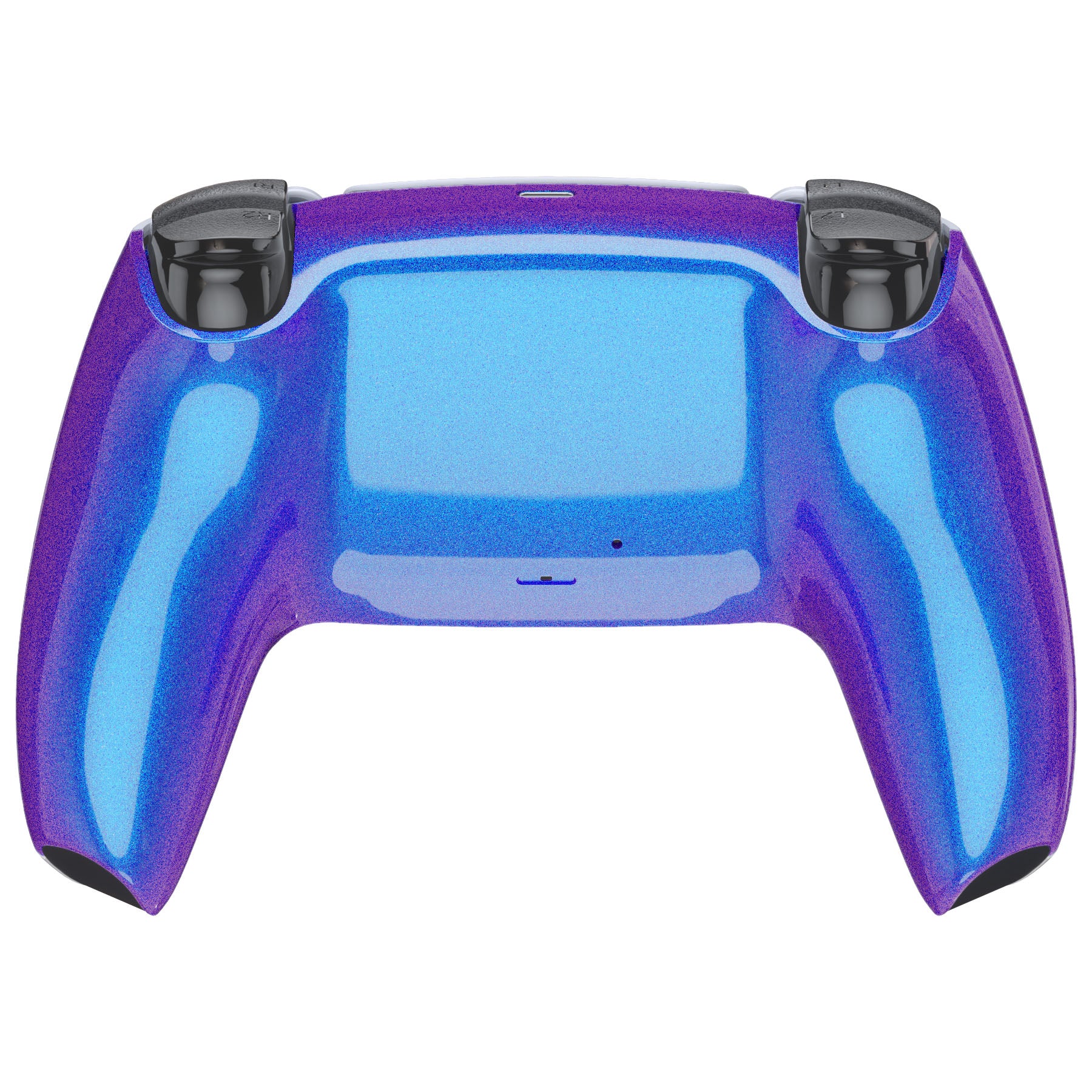 eXtremeRate Replacement Back Housing Bottom Shell Compatible with PS5 Controller BDM-010/020/030/040/050 - Chameleon Purple Blue Glossy - Image 2