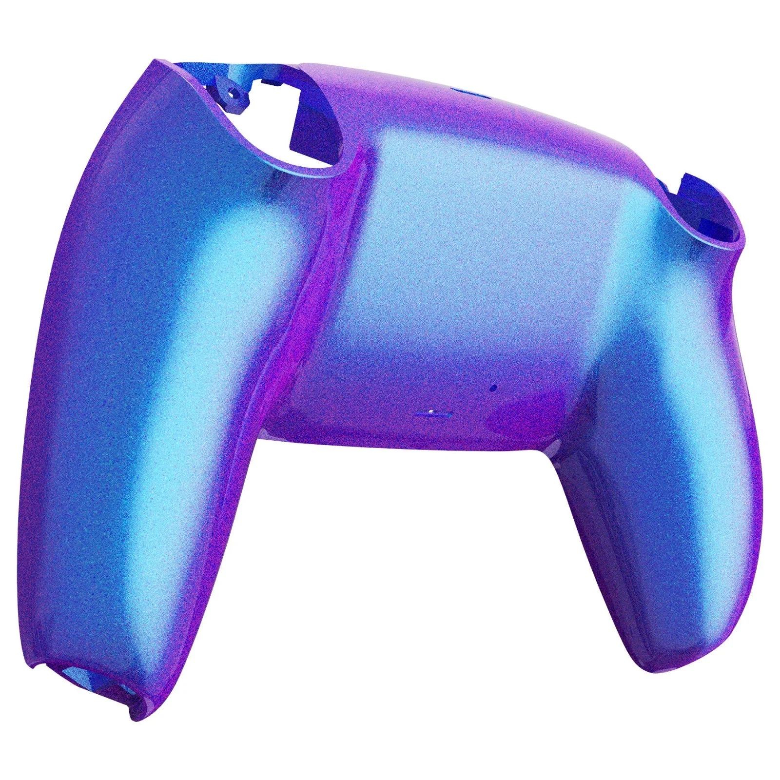 eXtremeRate Replacement Back Housing Bottom Shell Compatible with PS5 Controller BDM-010/020/030/040/050 - Chameleon Purple Blue Glossy - Image 7