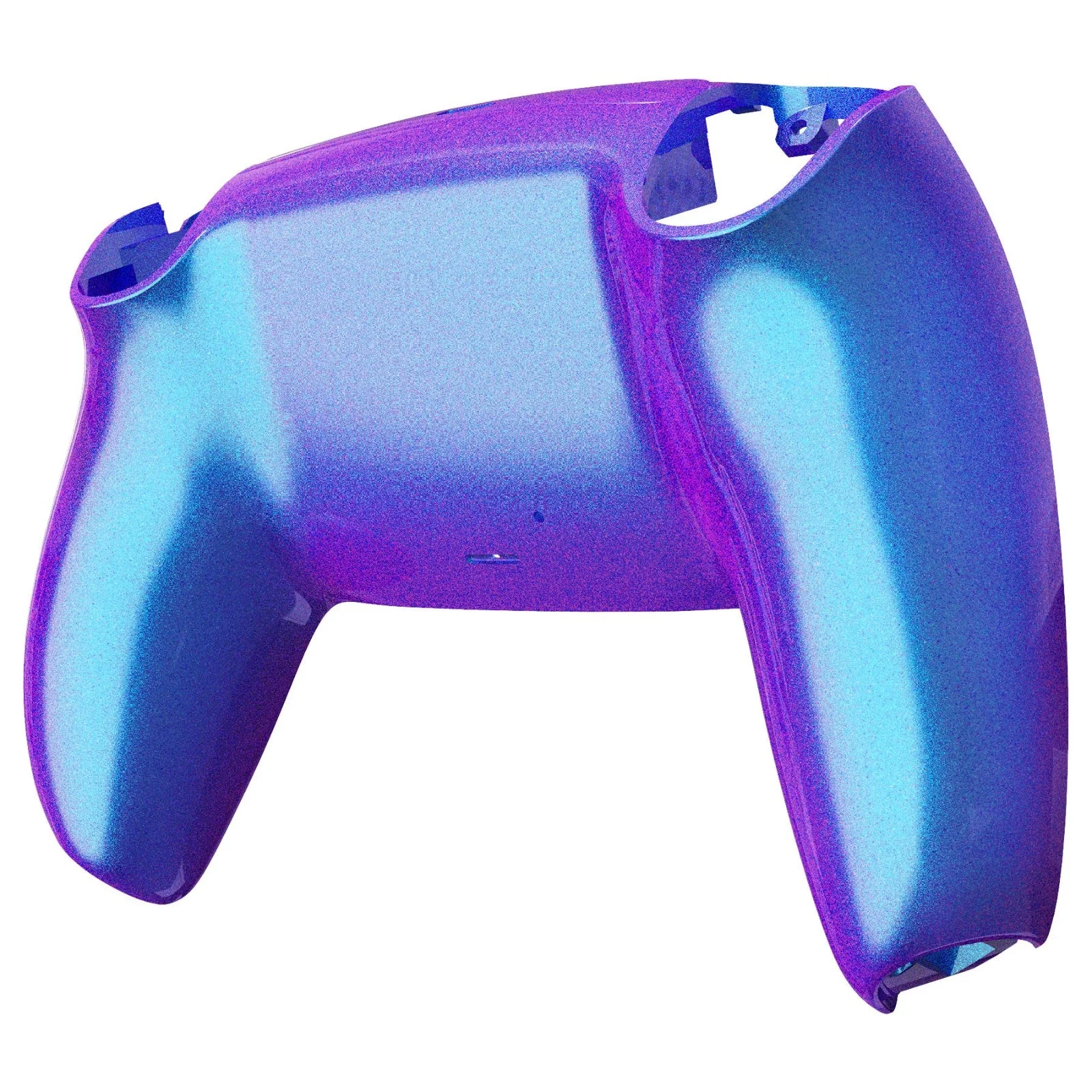 eXtremeRate Replacement Back Housing Bottom Shell Compatible with PS5 Controller BDM-010/020/030/040/050 - Chameleon Purple Blue Glossy - Image 8