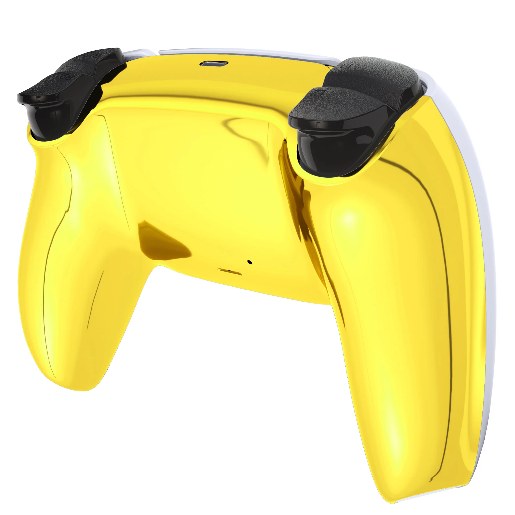 eXtremeRate Replacement Back Housing Bottom Shell Compatible with PS5 Controller BDM-010/020/030/040/050 - Chrome Gold Glossy - Image 5