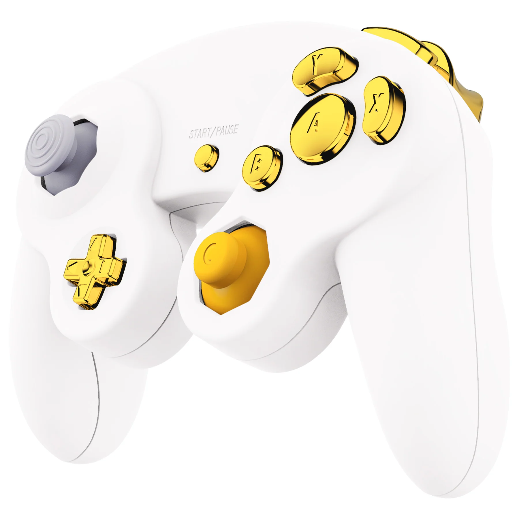 eXtremeRate DIY Replacement Full Set Buttons & Thumbsticks for Nintendo GameCube Controller NGC - Chrome Gold - Image 6