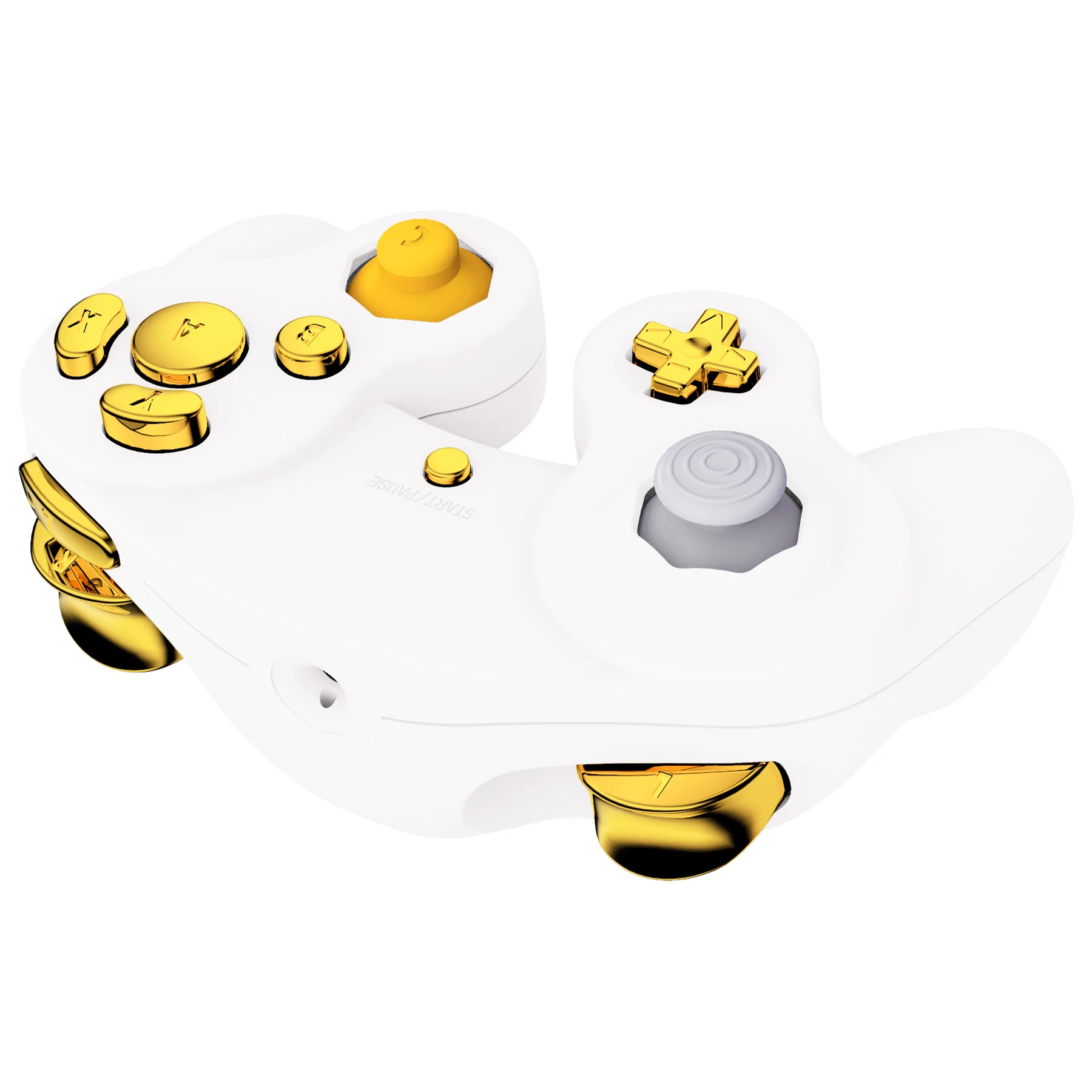 eXtremeRate DIY Replacement Full Set Buttons & Thumbsticks for Nintendo GameCube Controller NGC - Chrome Gold - Image 7