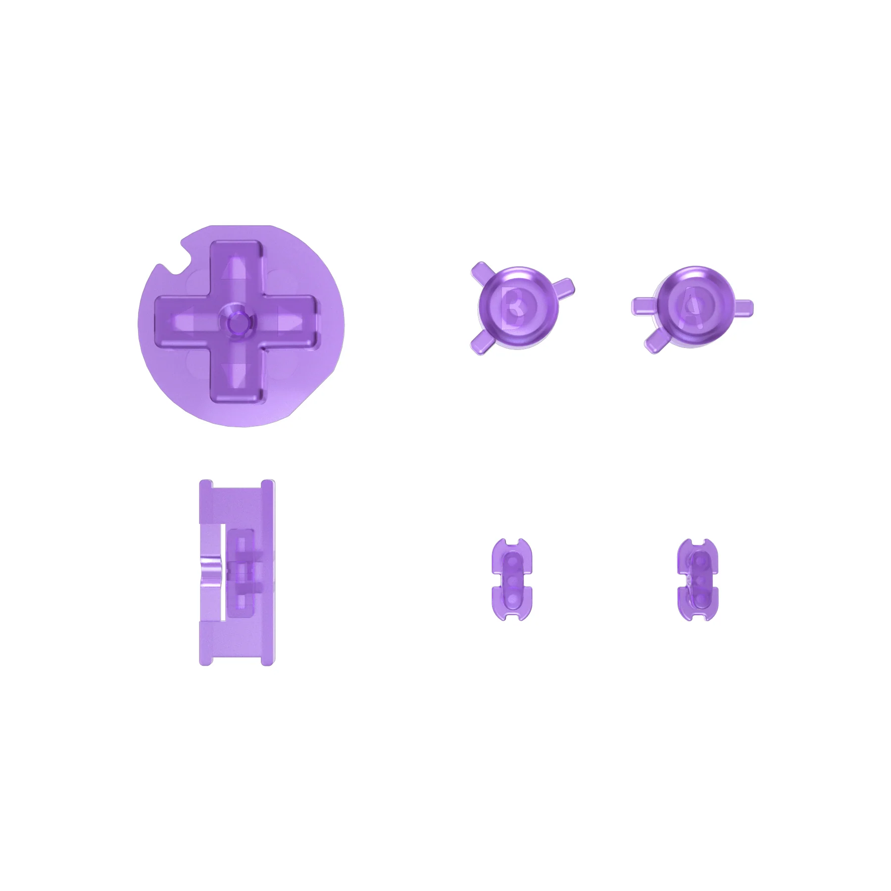 eXtremeRate Replacement Full Set Buttons for Gameboy Color GBC - Clear Atomic Purple - Image 2