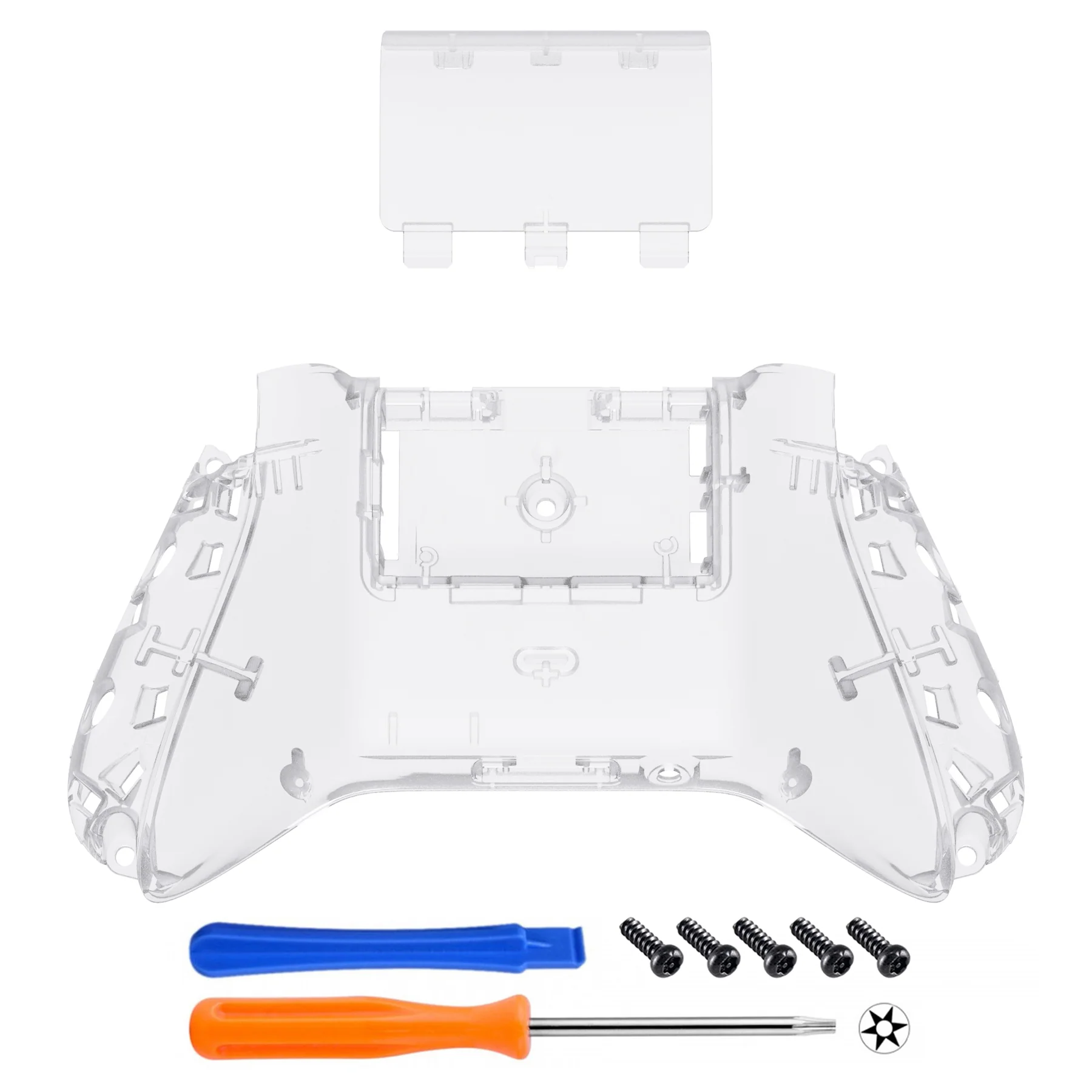 eXtremeRate Replacement Bottom Shell with Battery Cover for Xbox Series X & S Controller - Clear - Image 2