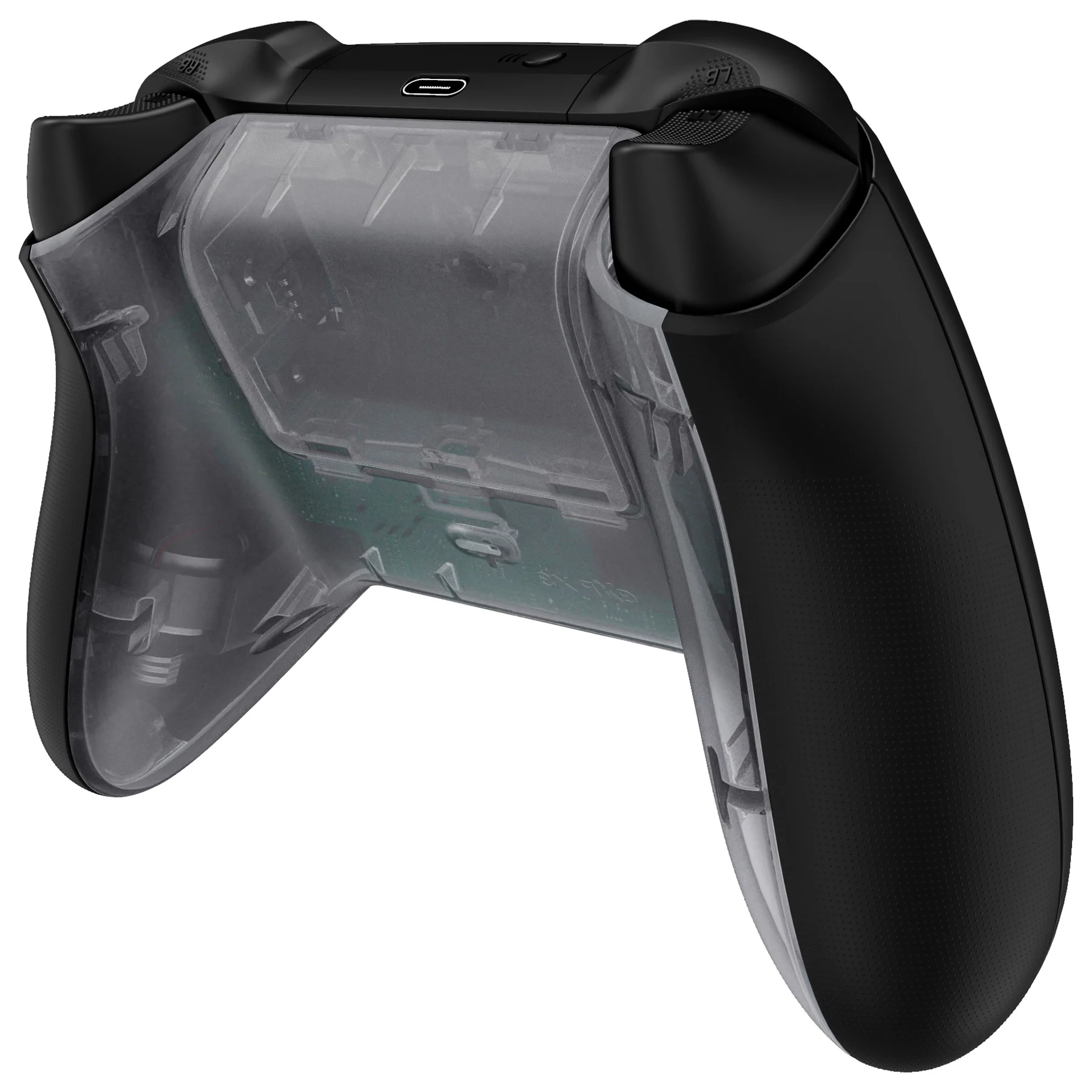 eXtremeRate Replacement Bottom Shell with Battery Cover for Xbox Series X & S Controller - Clear - Image 6