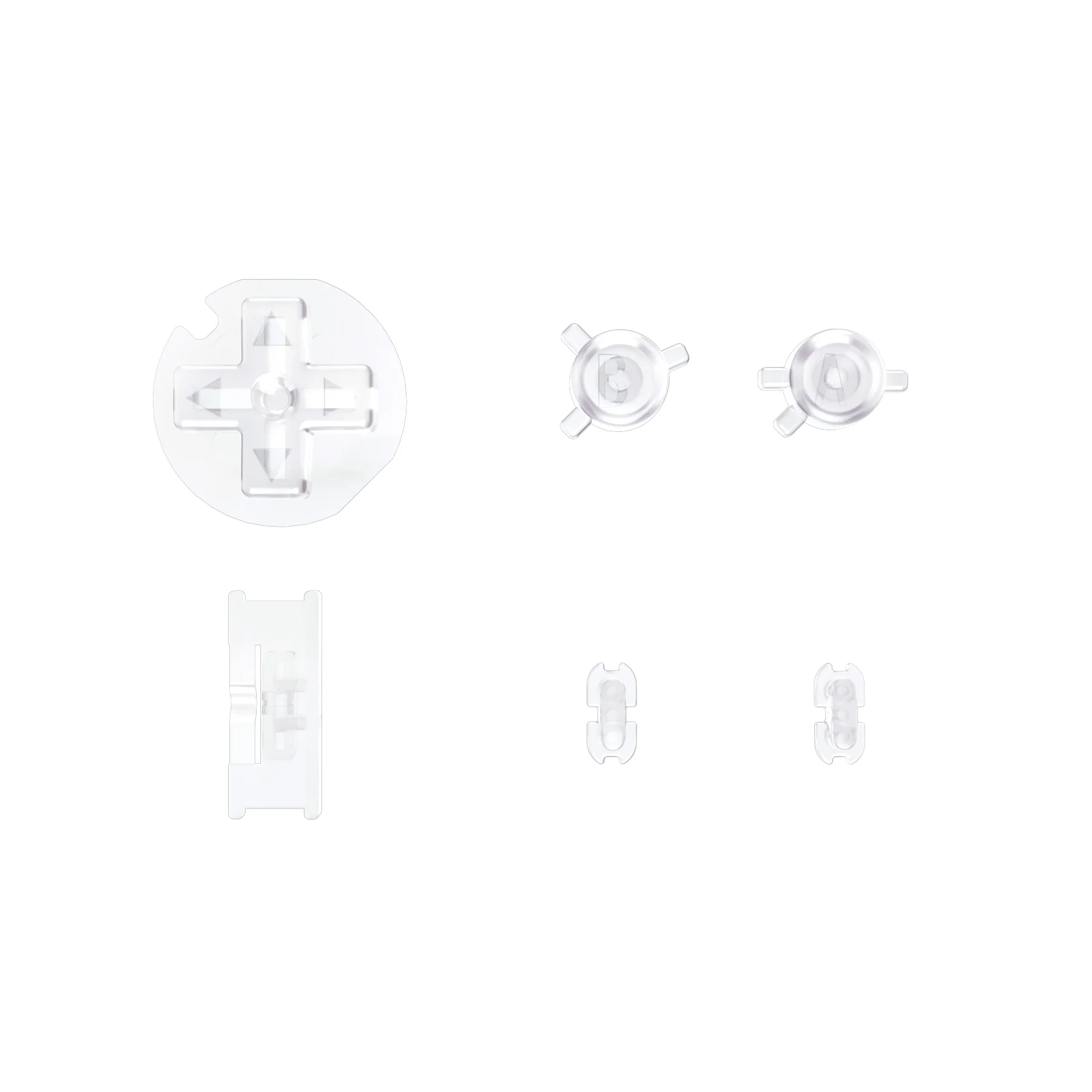 eXtremeRate Replacement Full Set Buttons for Gameboy Color GBC - Transparent Clear - Image 2