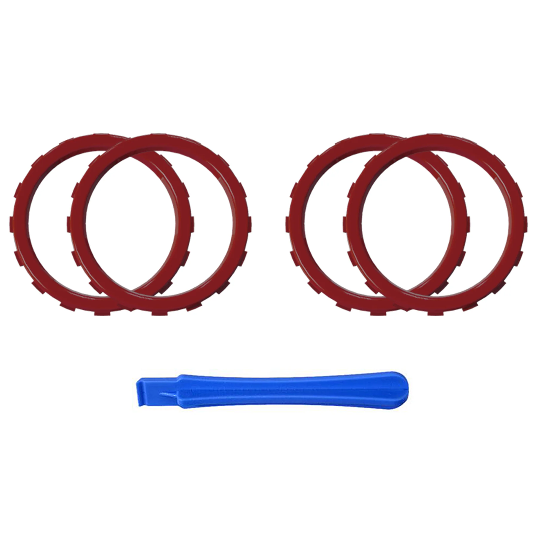 eXtremeRate Custom Accent Rings for Xbox Elite Series 2 Core & for Elite Series 2 & for Xbox One Elite Controller, Compatible with eXtremeRate ASR Version Shell for Xbox Series X/S Controller - Carmine Red - Image 2