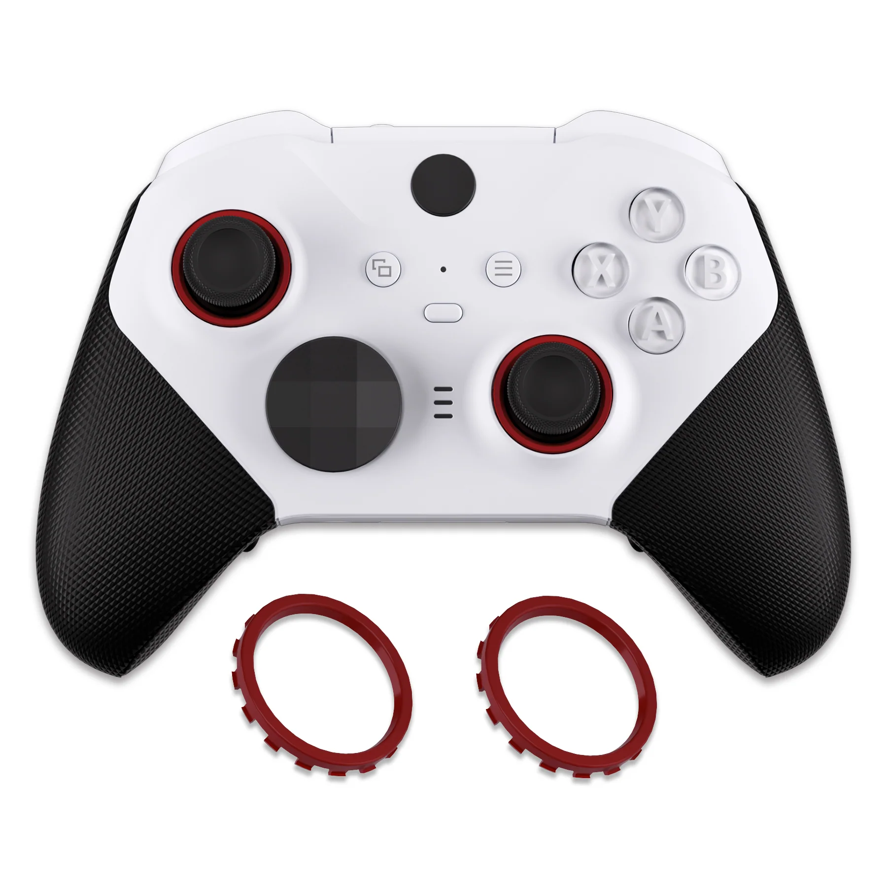 eXtremeRate Custom Accent Rings for Xbox Elite Series 2 Core & for Elite Series 2 & for Xbox One Elite Controller, Compatible with eXtremeRate ASR Version Shell for Xbox Series X/S Controller - Carmine Red - Image 4