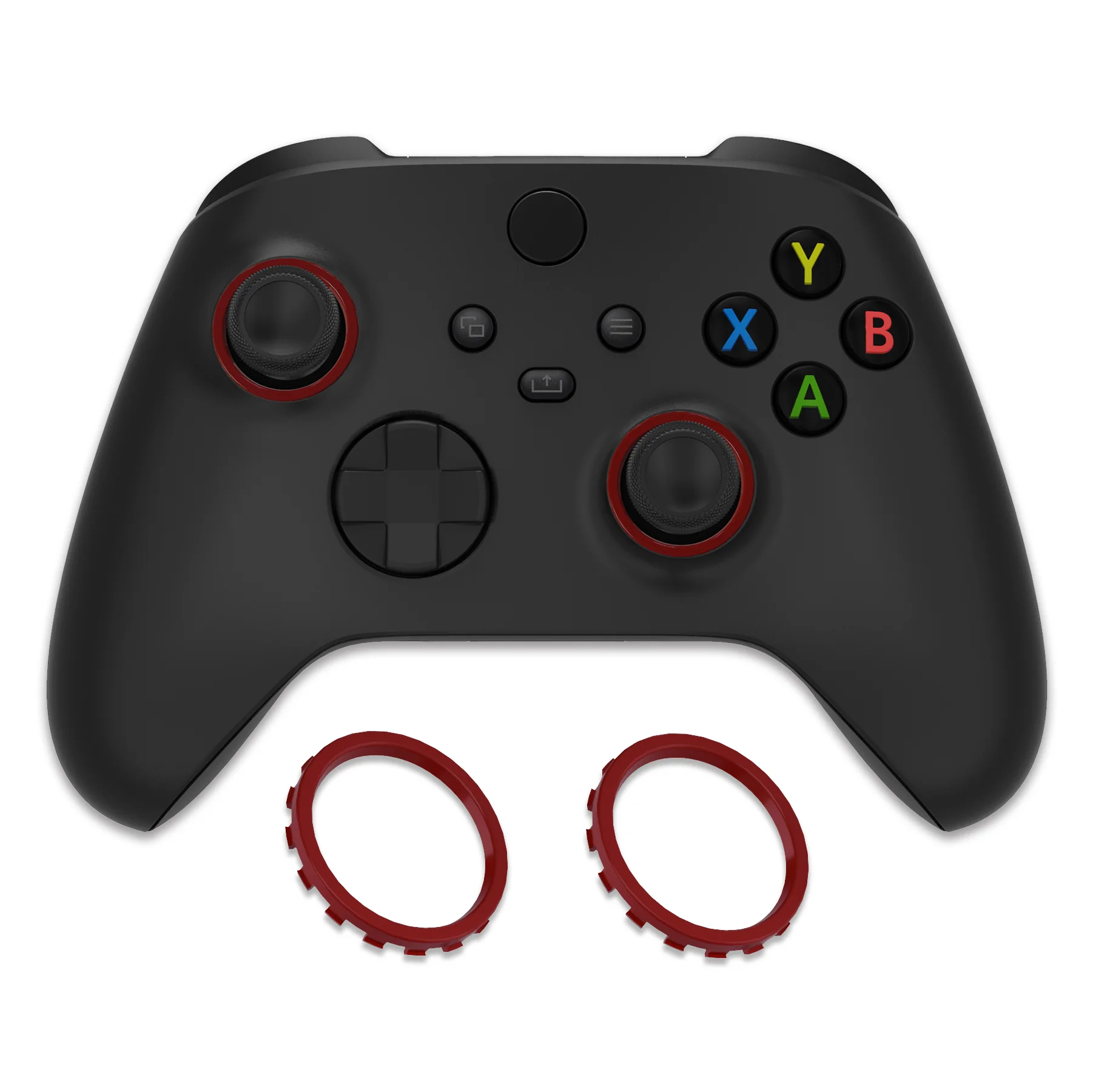 eXtremeRate Custom Accent Rings for Xbox Elite Series 2 Core & for Elite Series 2 & for Xbox One Elite Controller, Compatible with eXtremeRate ASR Version Shell for Xbox Series X/S Controller - Carmine Red - Image 5