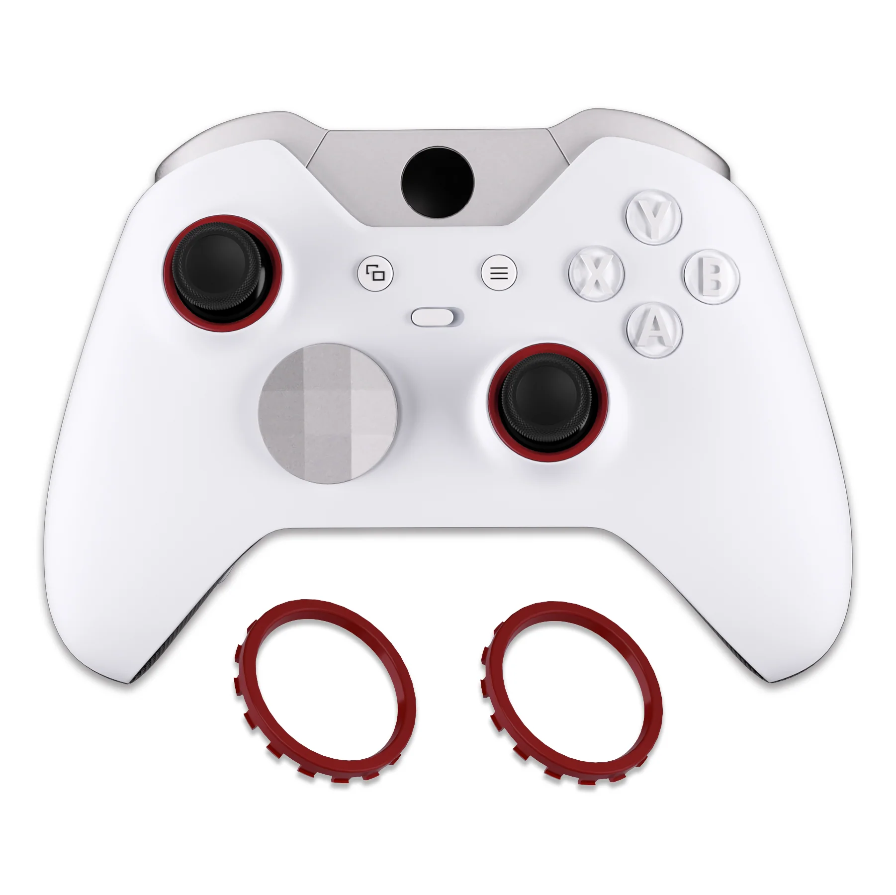eXtremeRate Custom Accent Rings for Xbox Elite Series 2 Core & for Elite Series 2 & for Xbox One Elite Controller, Compatible with eXtremeRate ASR Version Shell for Xbox Series X/S Controller - Carmine Red - Image 6