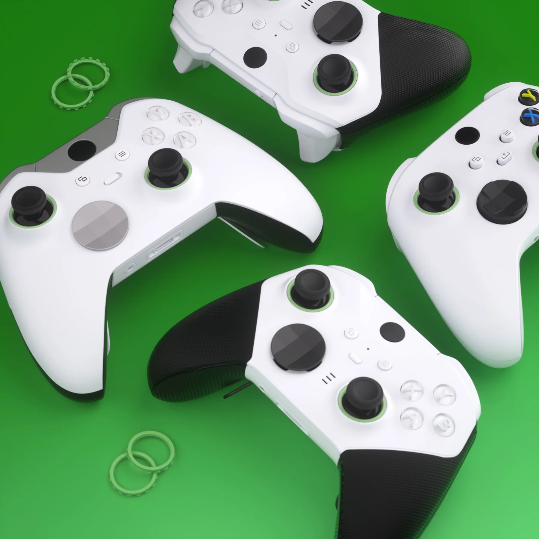 eXtremeRate Custom Accent Rings for Xbox Elite Series 2 Core & for Elite Series 2 & for Xbox One Elite Controller, Compatible with eXtremeRate ASR Version Shell for Xbox Series X/S Controller - Matcha Green - Image 10