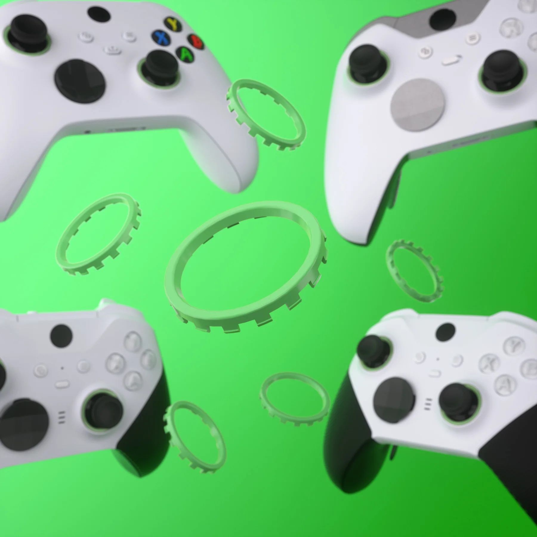 eXtremeRate Custom Accent Rings for Xbox Elite Series 2 Core & for Elite Series 2 & for Xbox One Elite Controller, Compatible with eXtremeRate ASR Version Shell for Xbox Series X/S Controller - Matcha Green - Image 9