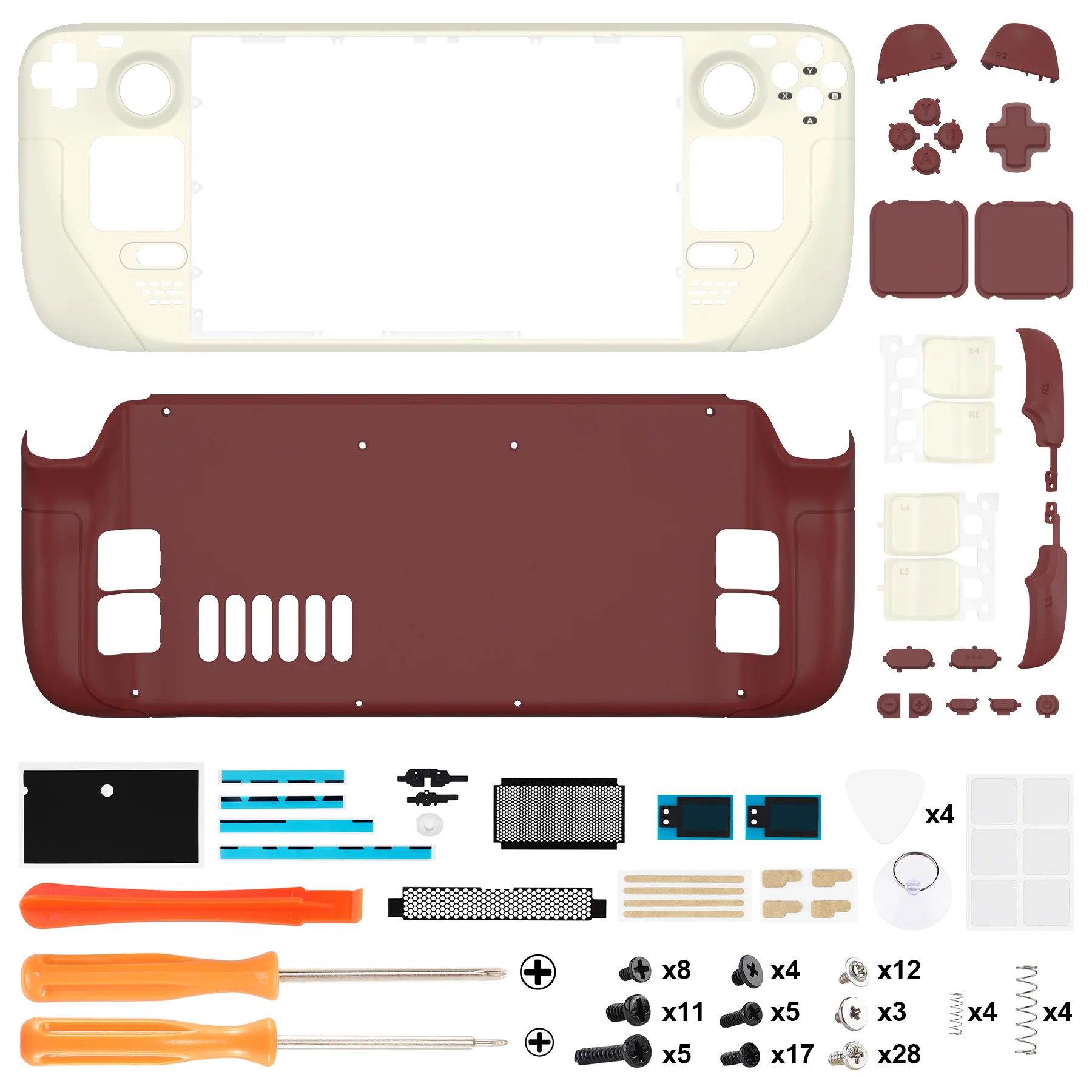 eXtremeRate Custom Full Set Shell with Buttons for Steam Deck LCD - Classic FC Style - Image 4