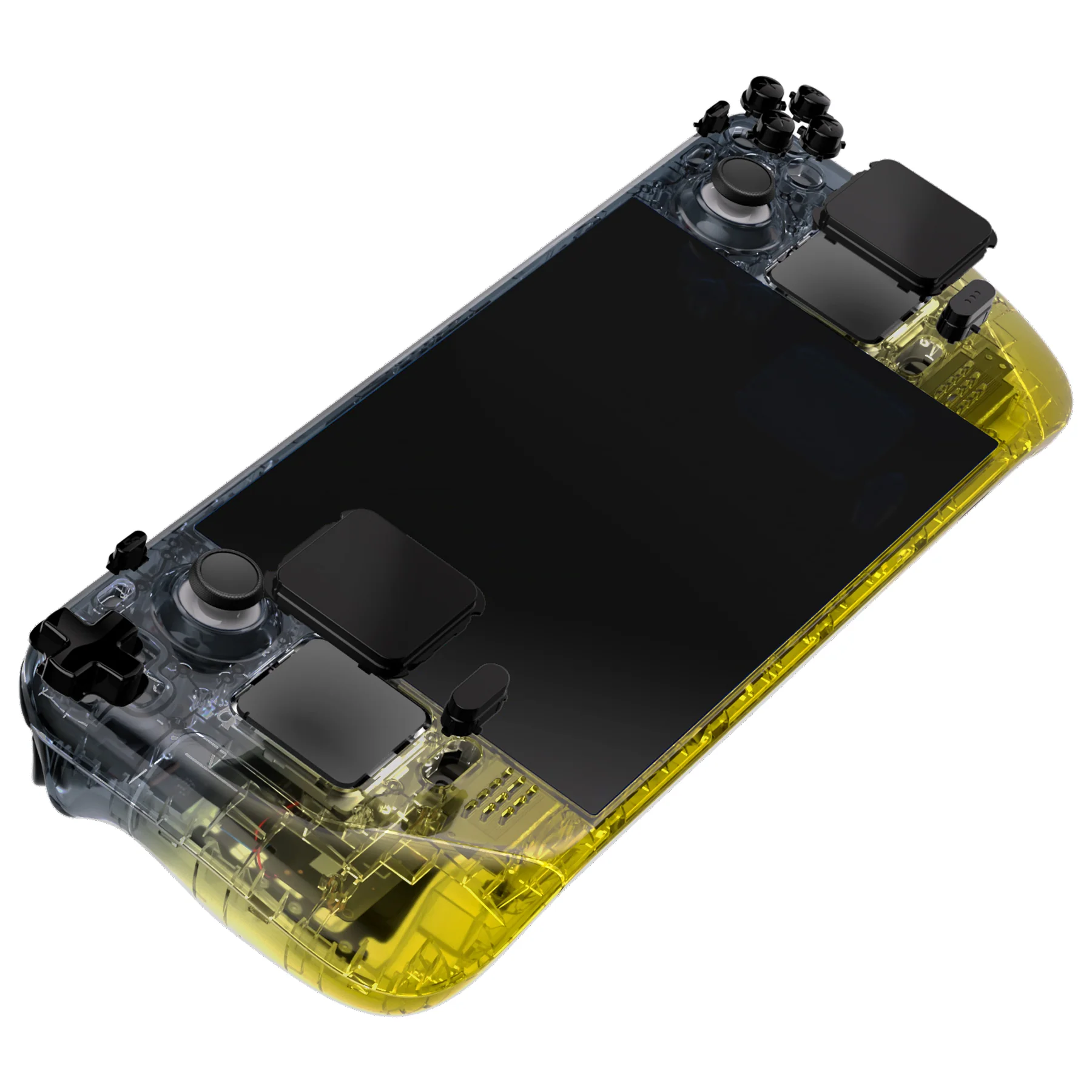 eXtremeRate Custom Full Set Shell with Buttons for Steam Deck LCD - Gradient Black Yellow - Image 11