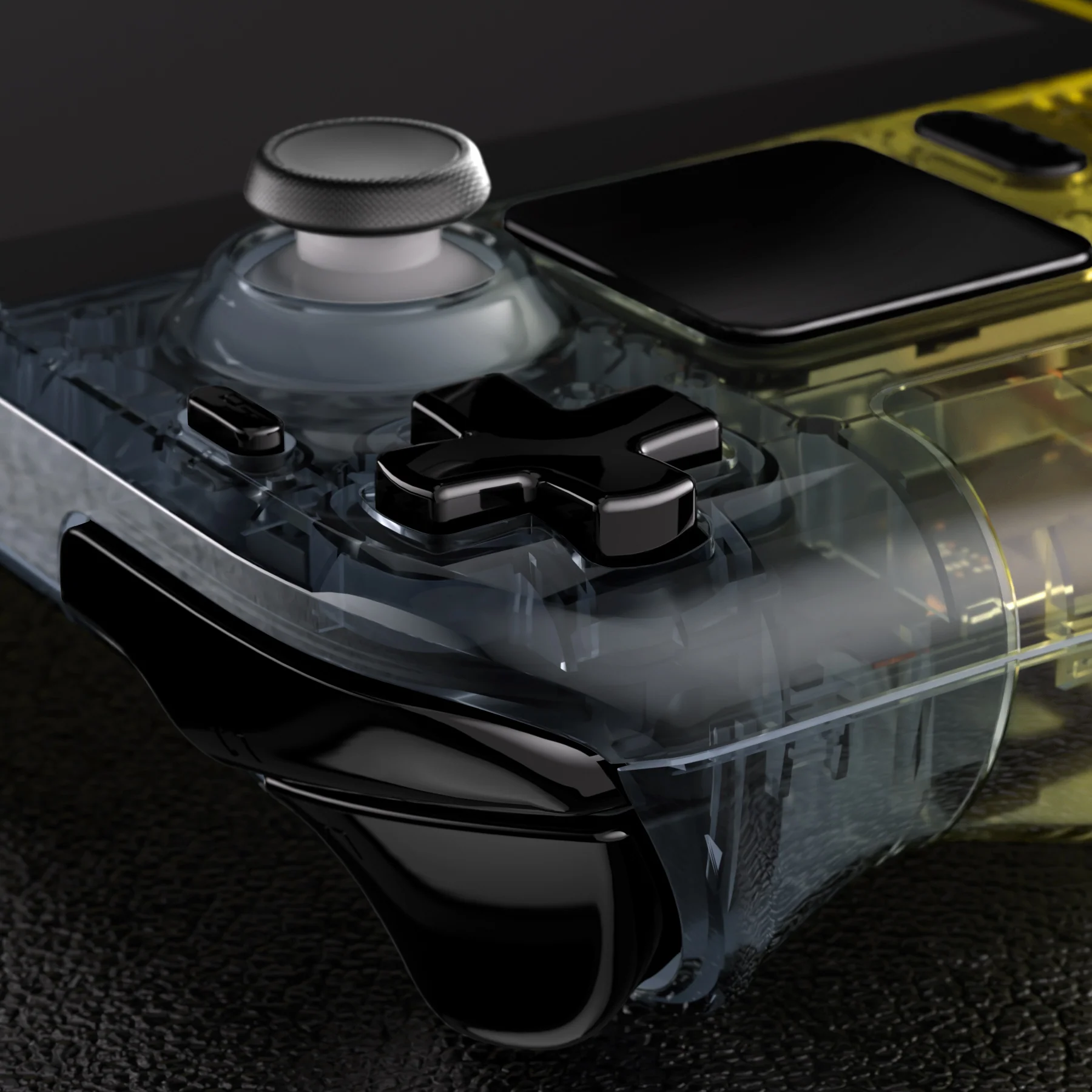 eXtremeRate Custom Full Set Shell with Buttons for Steam Deck LCD - Gradient Black Yellow - Image 6