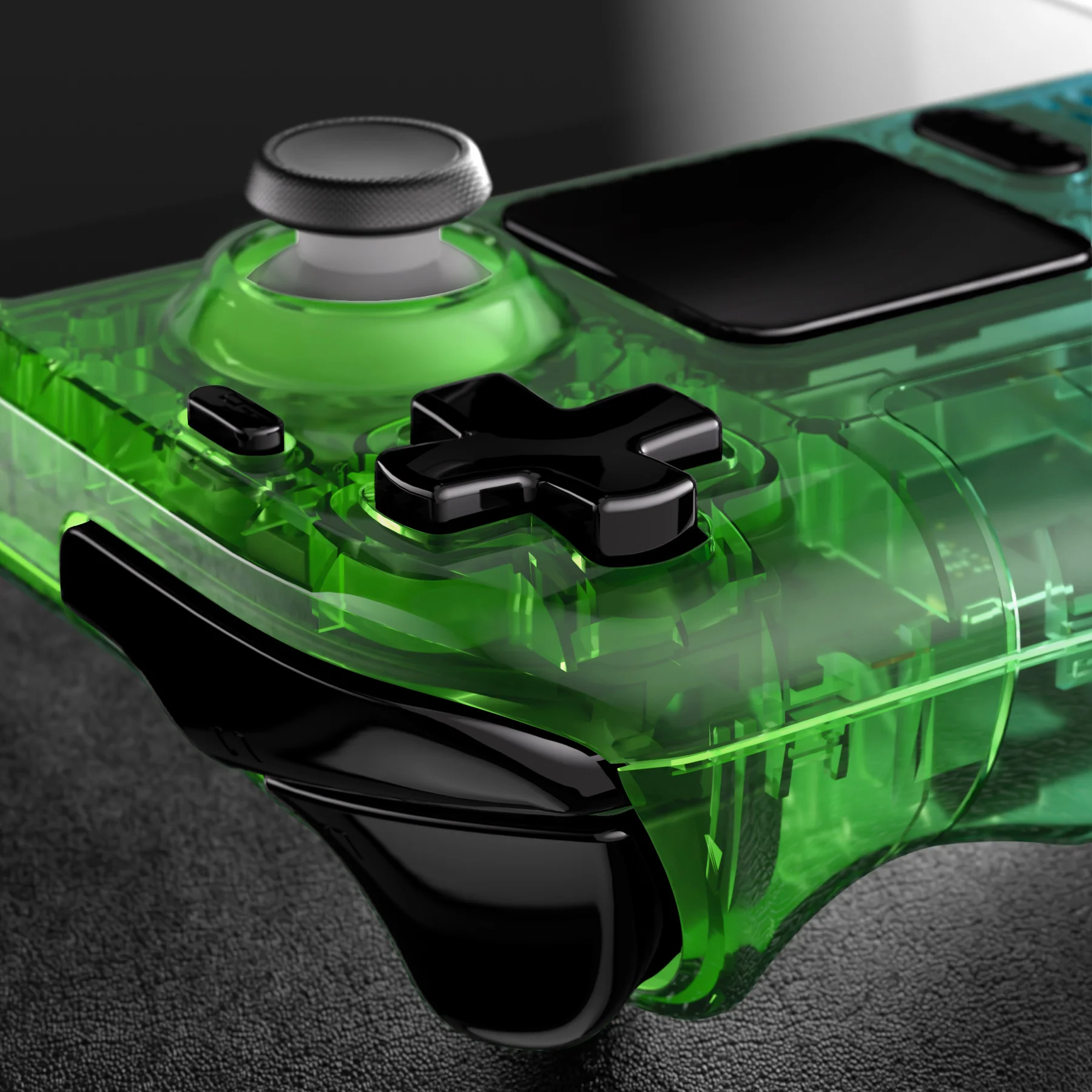 eXtremeRate Custom Full Set Shell with Buttons for Steam Deck LCD - Gradient Translucent Green Blue - Image 7